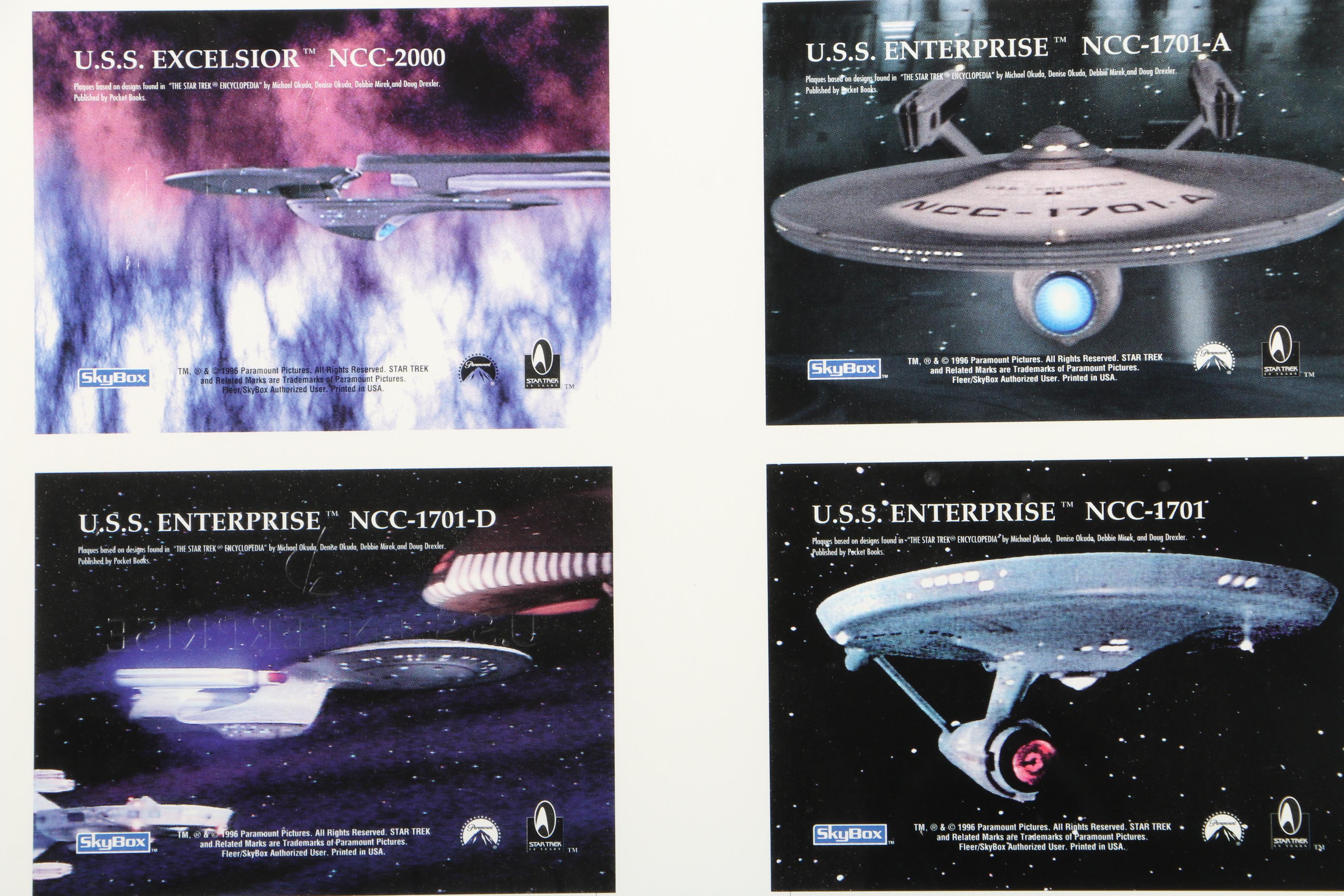 Framed SkyBox "Star Trek: The Original Series" Uncut Plaque Trading Card Sheet