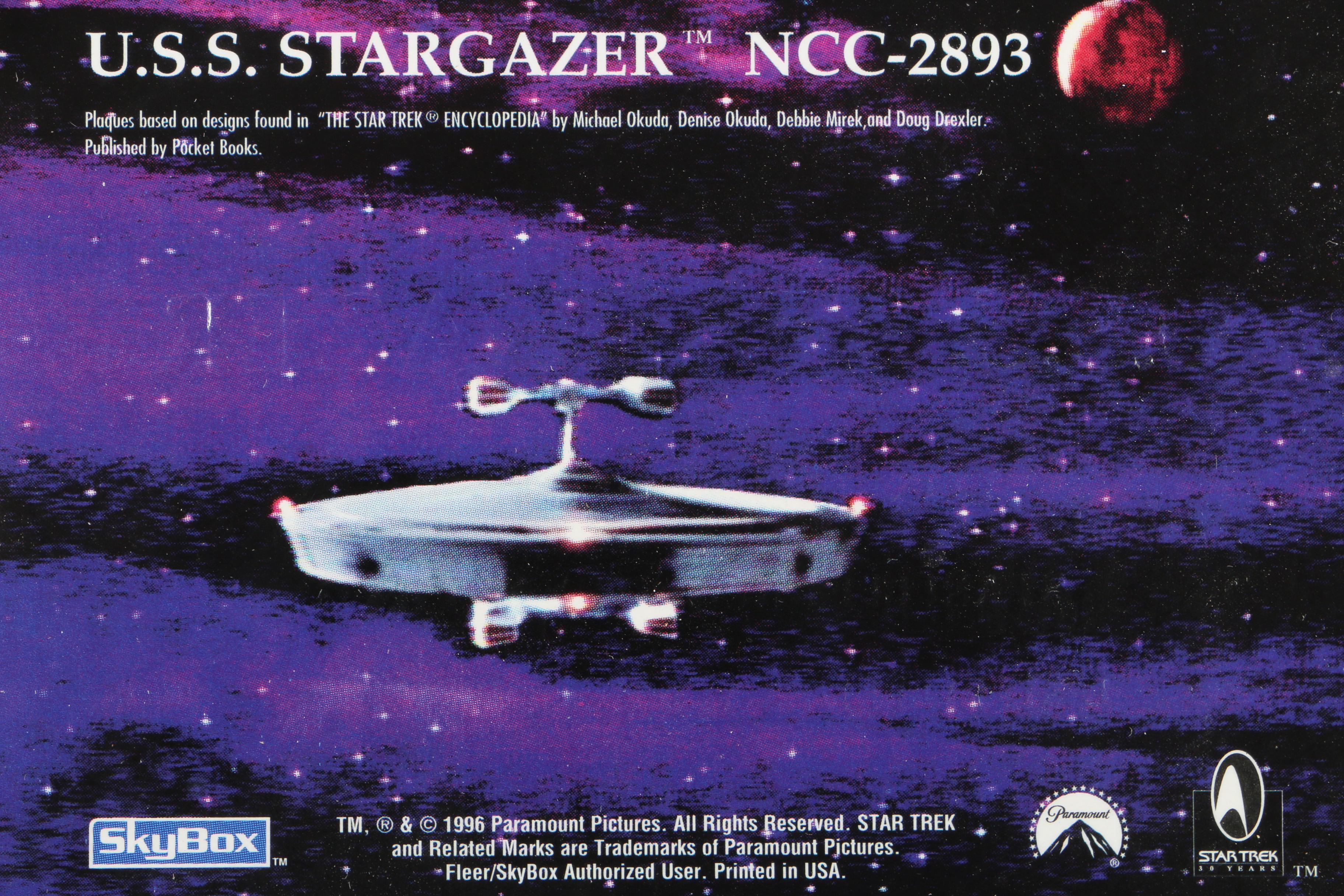 Framed SkyBox "Star Trek: The Original Series" Uncut Plaque Trading Card Sheet