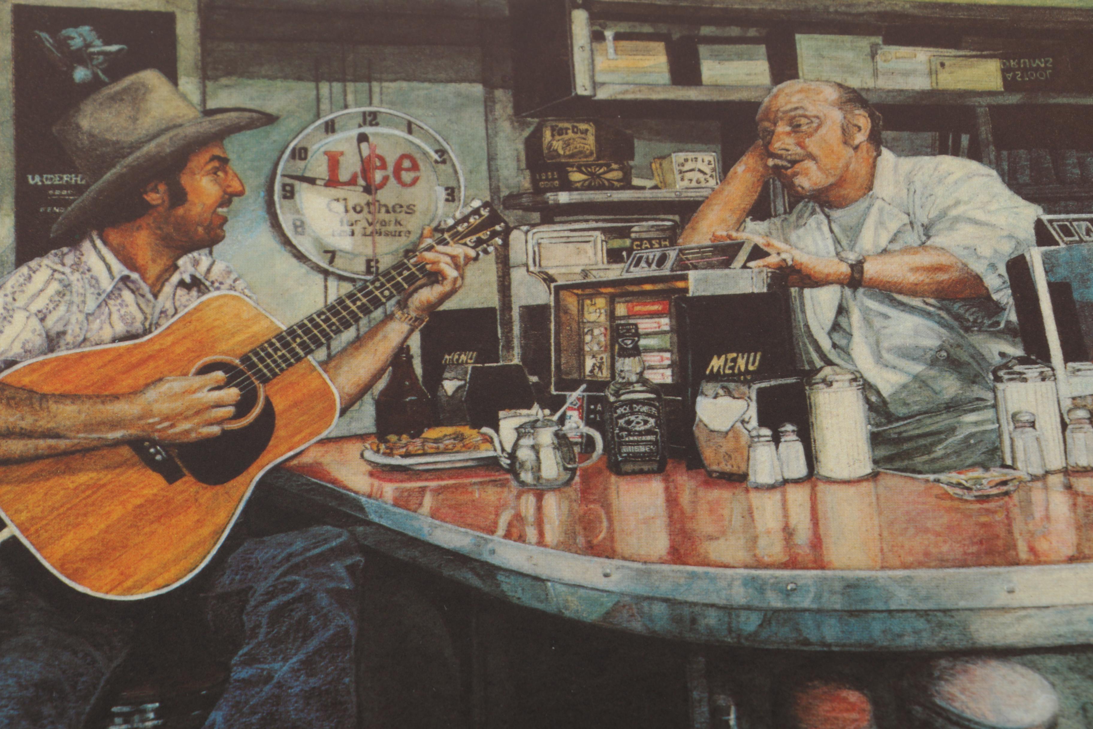 Steven Saylor Limited Edition Offset Lithographs Including "Beans and Whiskey"
