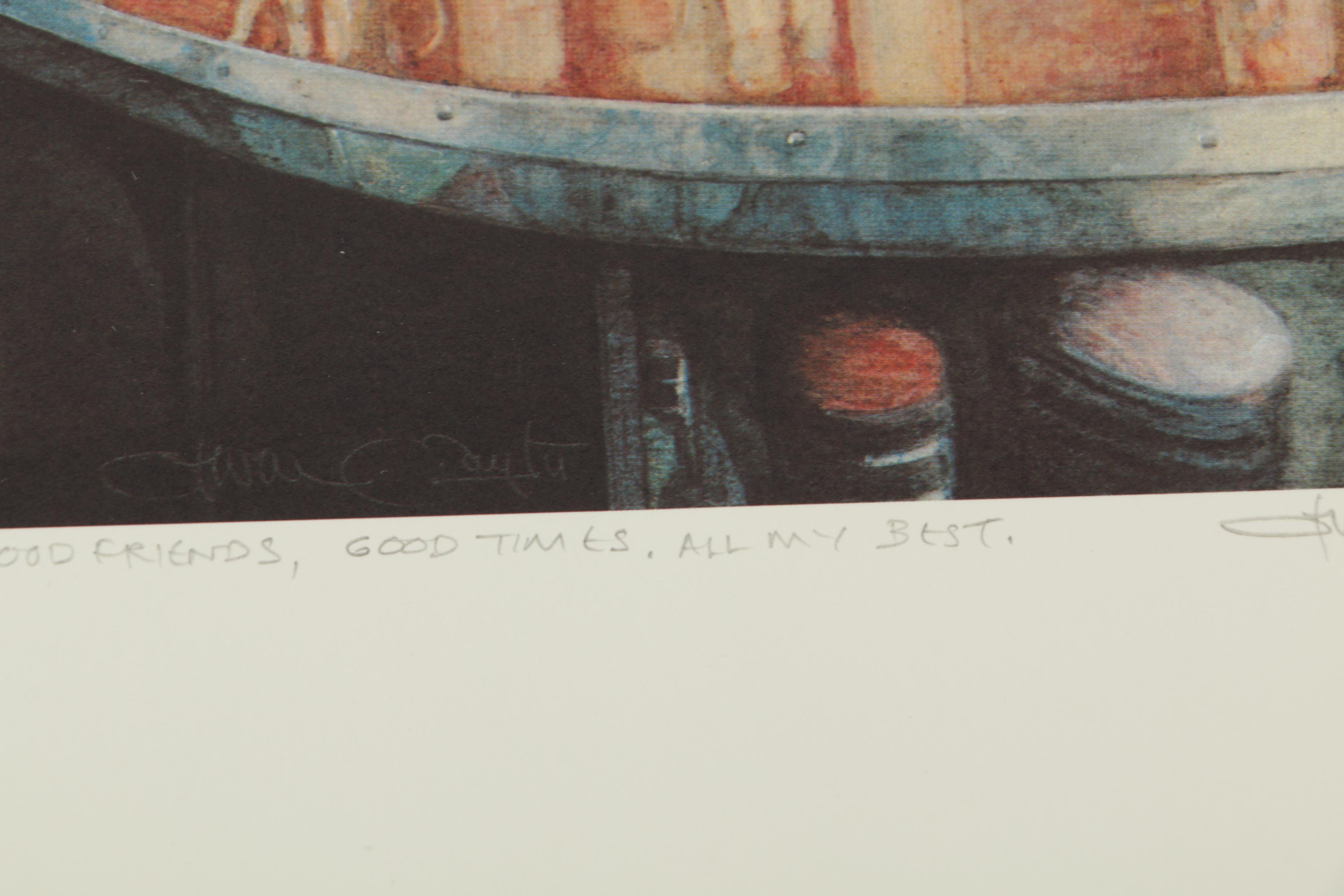 Steven Saylor Limited Edition Offset Lithographs Including "Beans and Whiskey"