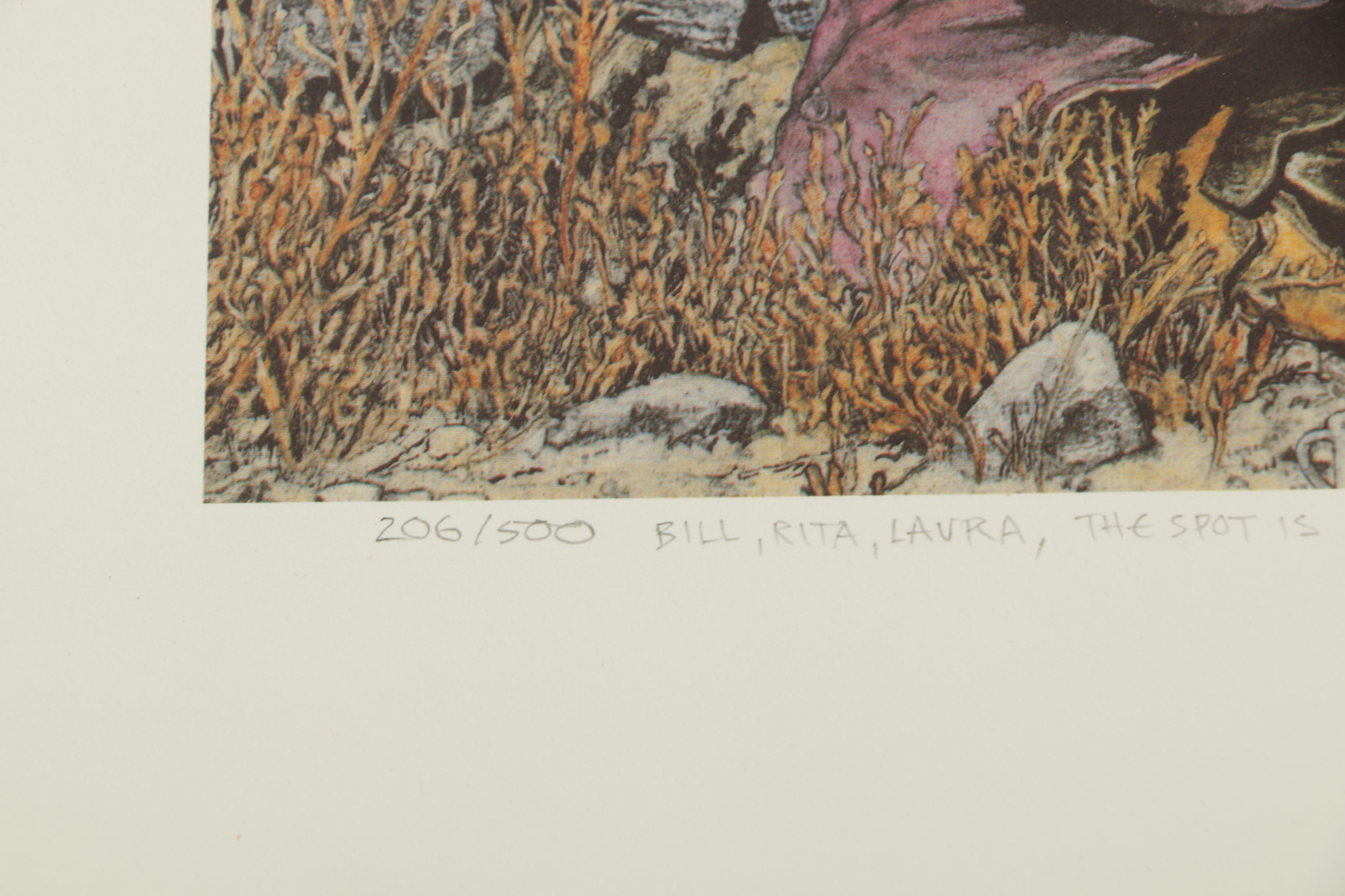 Steven Saylor Limited Edition Offset Lithographs Including "Beans and Whiskey"