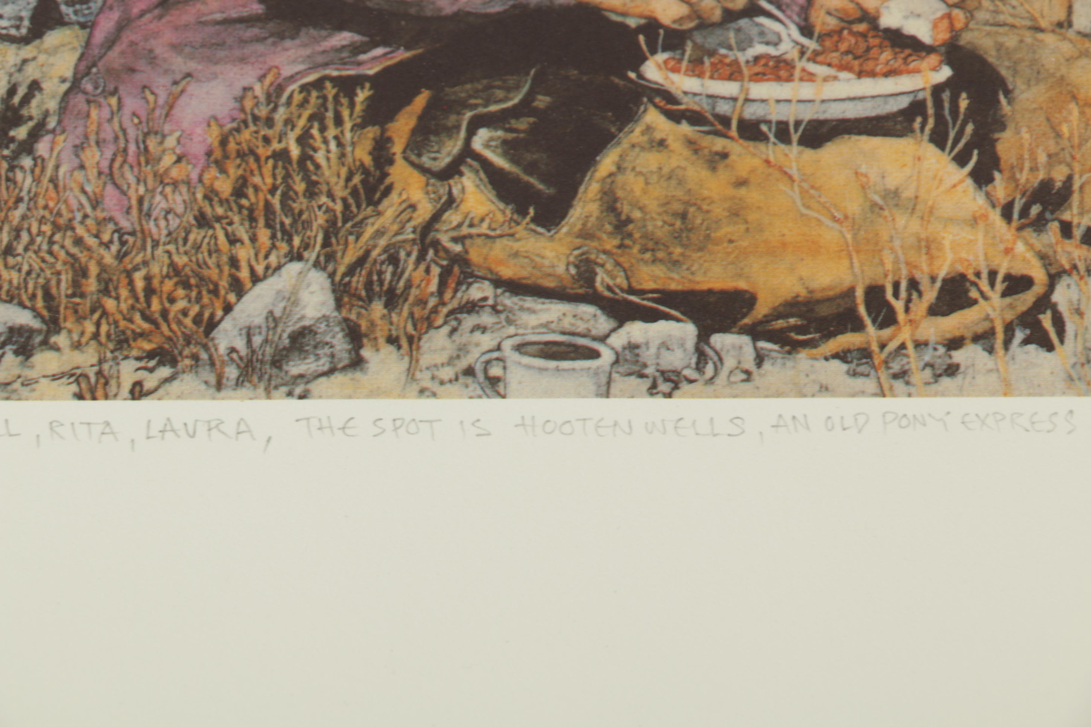 Steven Saylor Limited Edition Offset Lithographs Including "Beans and Whiskey"