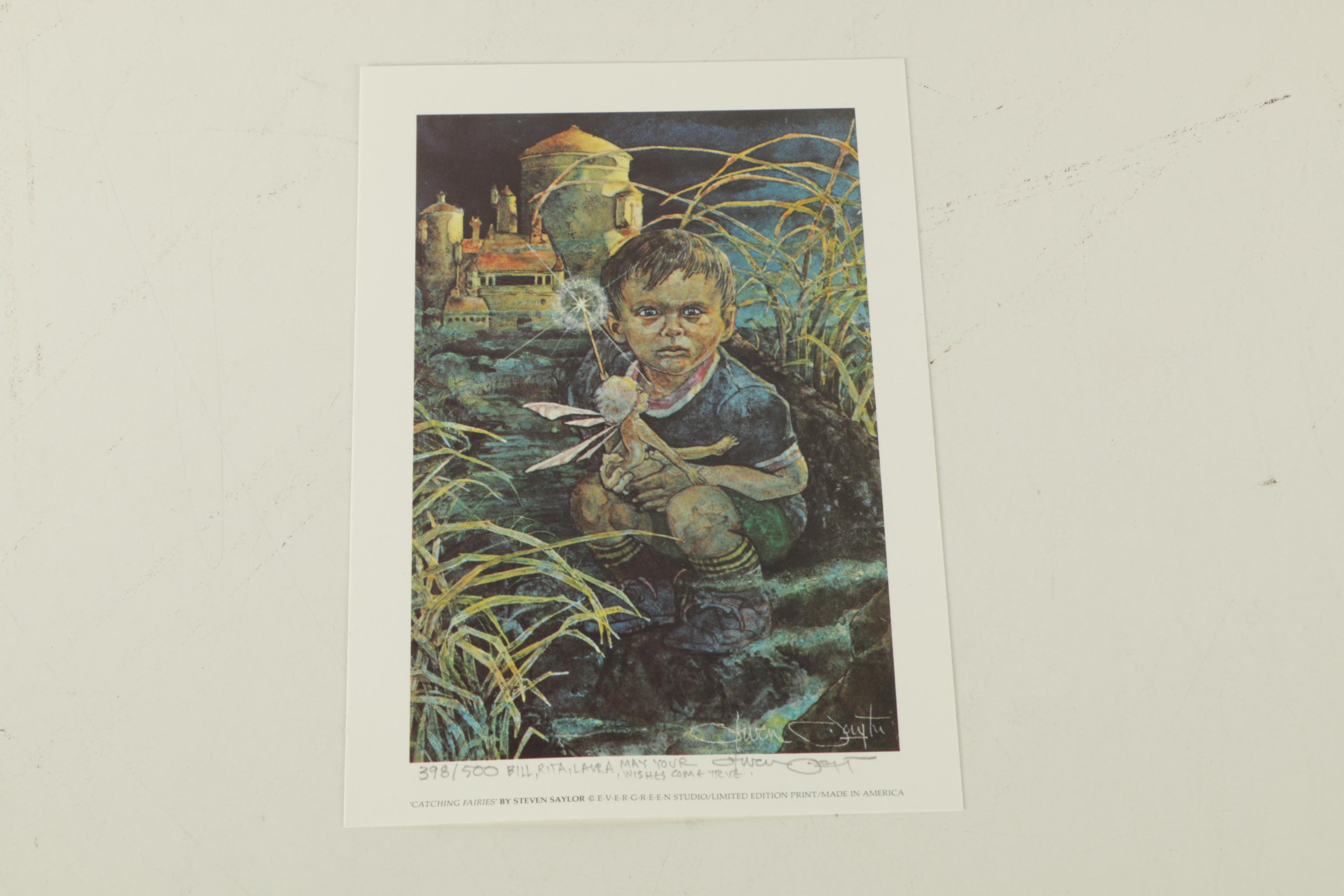 Steven Saylor Limited Edition Offset Lithographs Including "Beans and Whiskey"