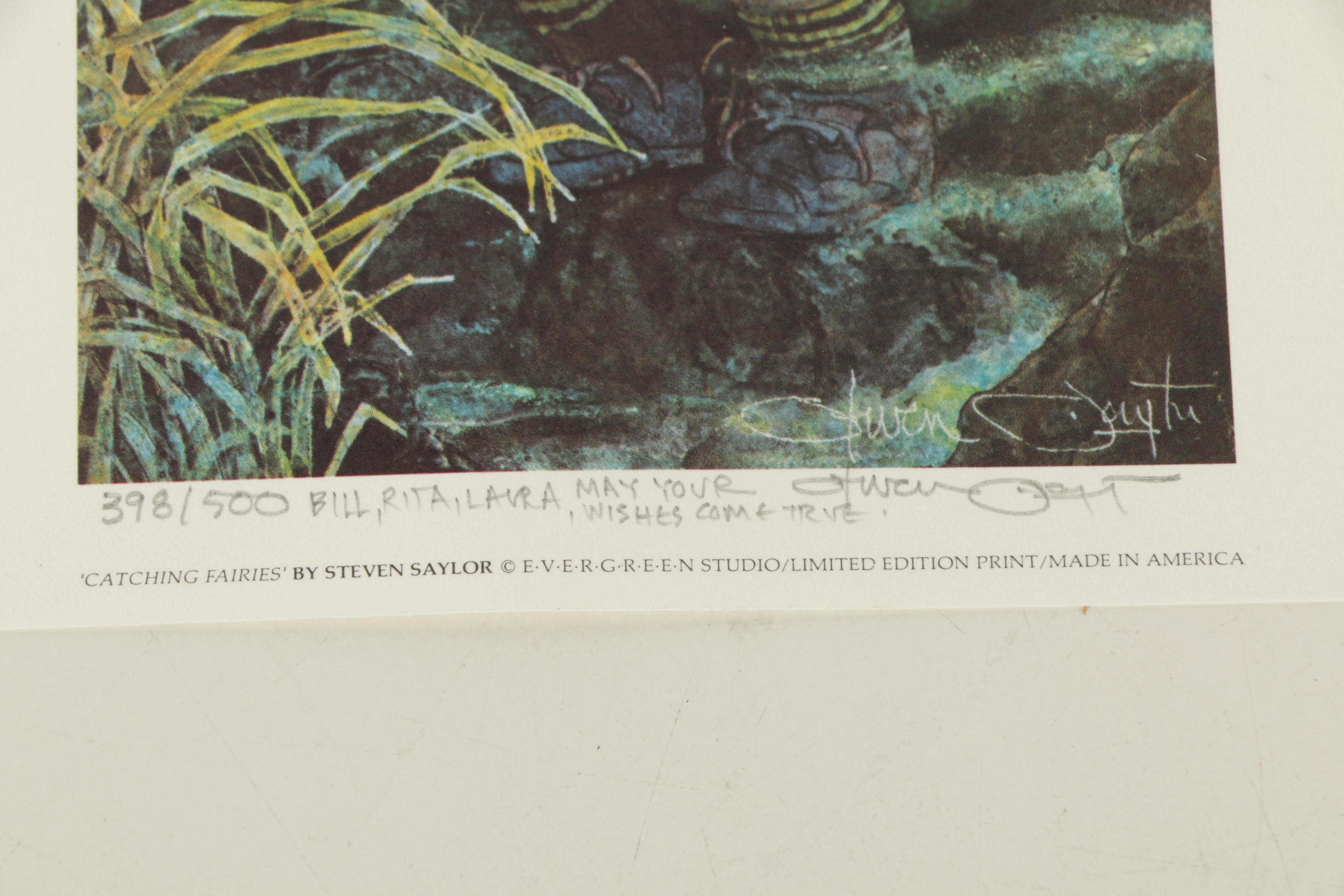 Steven Saylor Limited Edition Offset Lithographs Including "Beans and Whiskey"