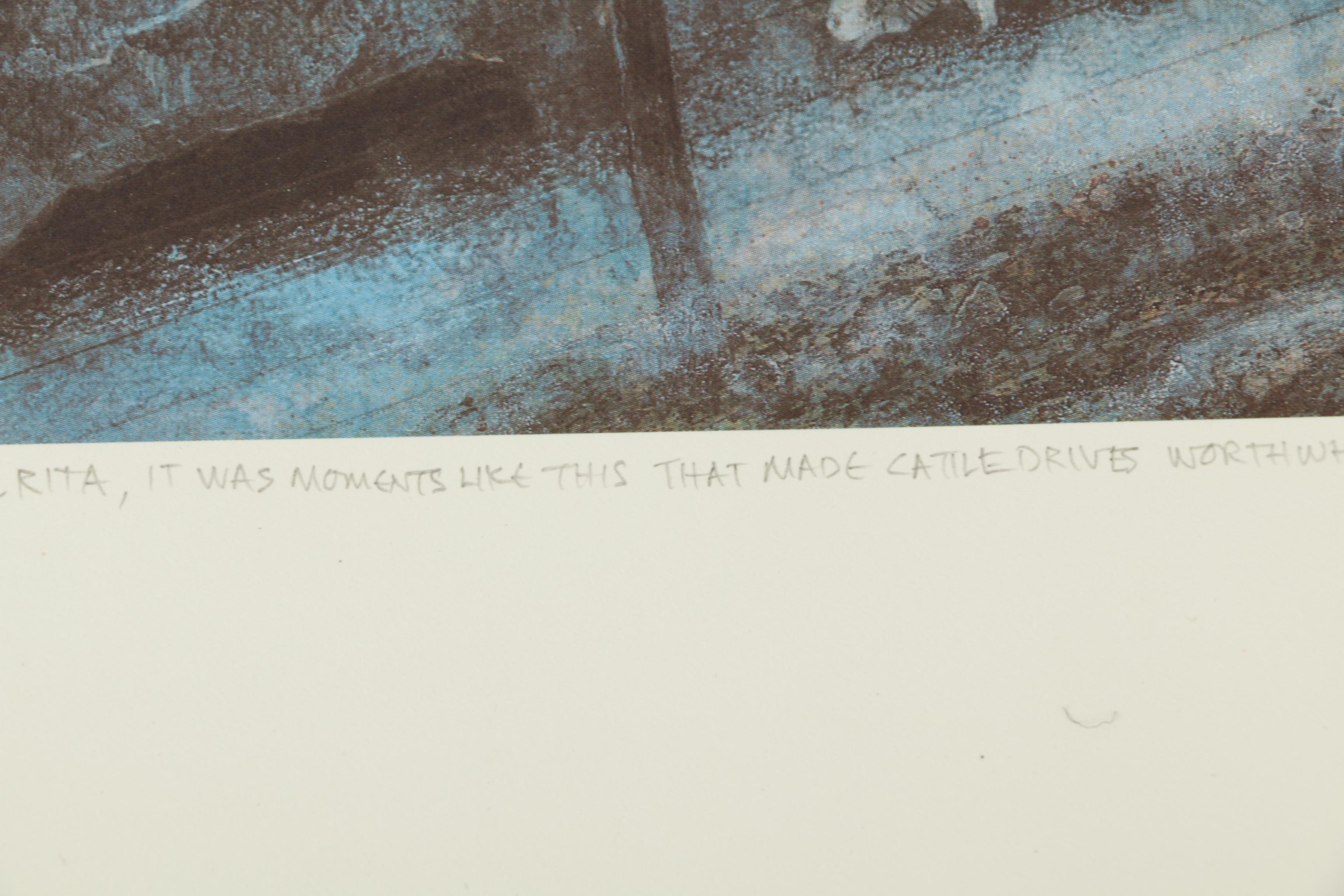 Steven Saylor Limited Edition Offset Lithographs Including "Beans and Whiskey"