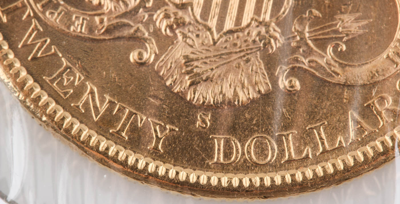 1885-S Liberty Head $20 Gold Coin