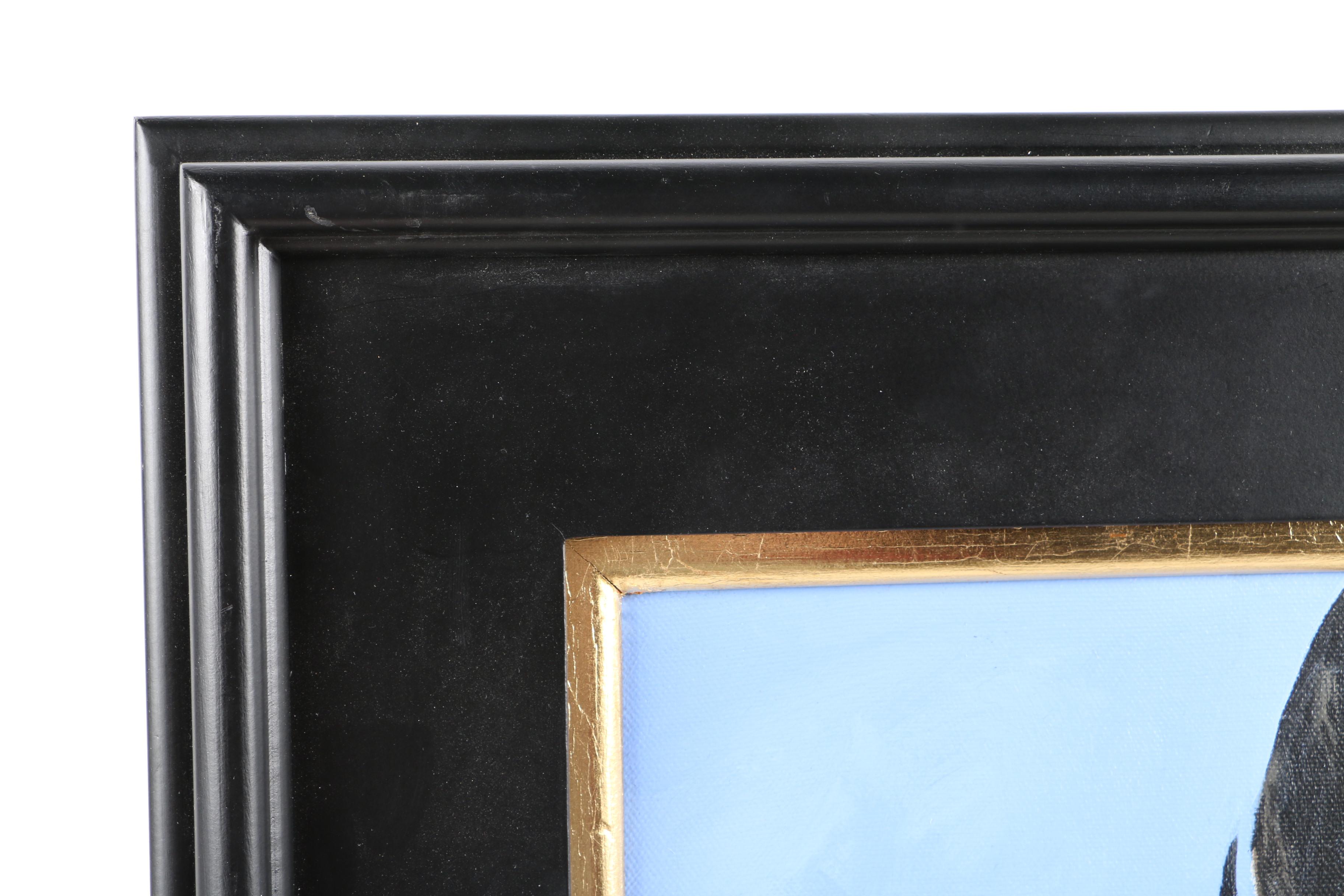 Ed Mitchell Oil Painting on Canvas of Native American Style Figure