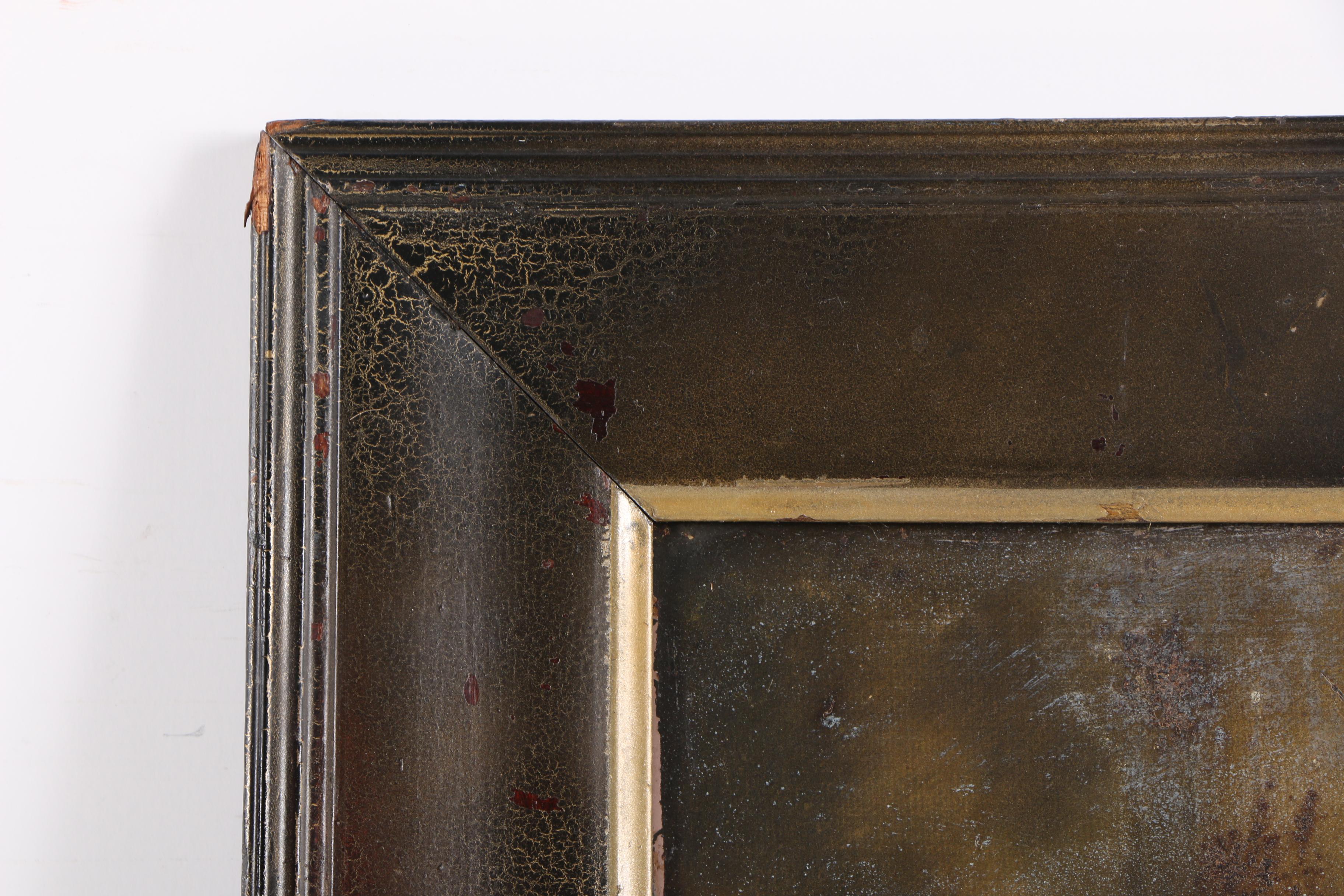 Reproduction Print on Metal After C. Del Tufo Painting of the Crucifixion