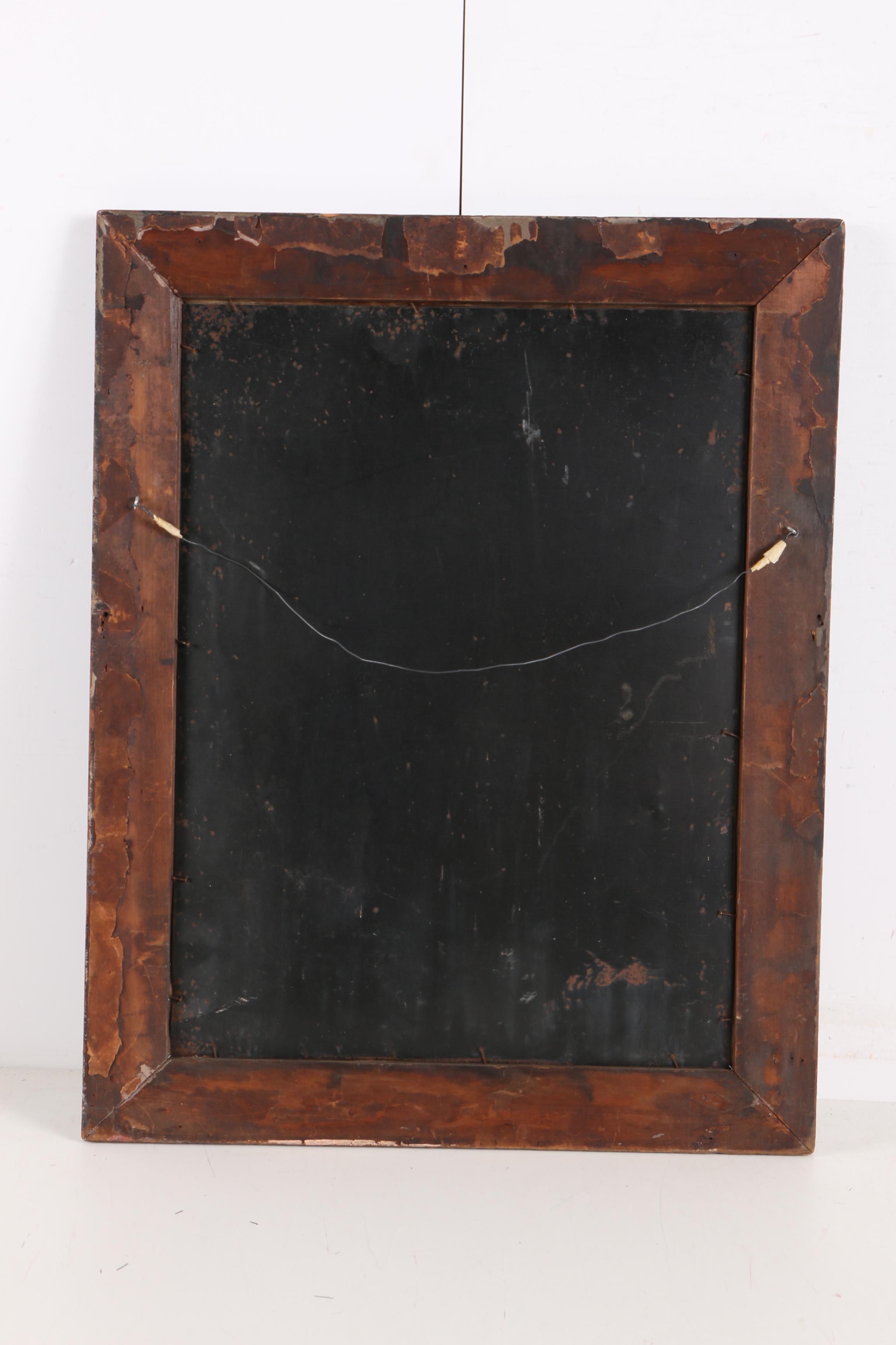 Reproduction Print on Metal After C. Del Tufo Painting of the Crucifixion