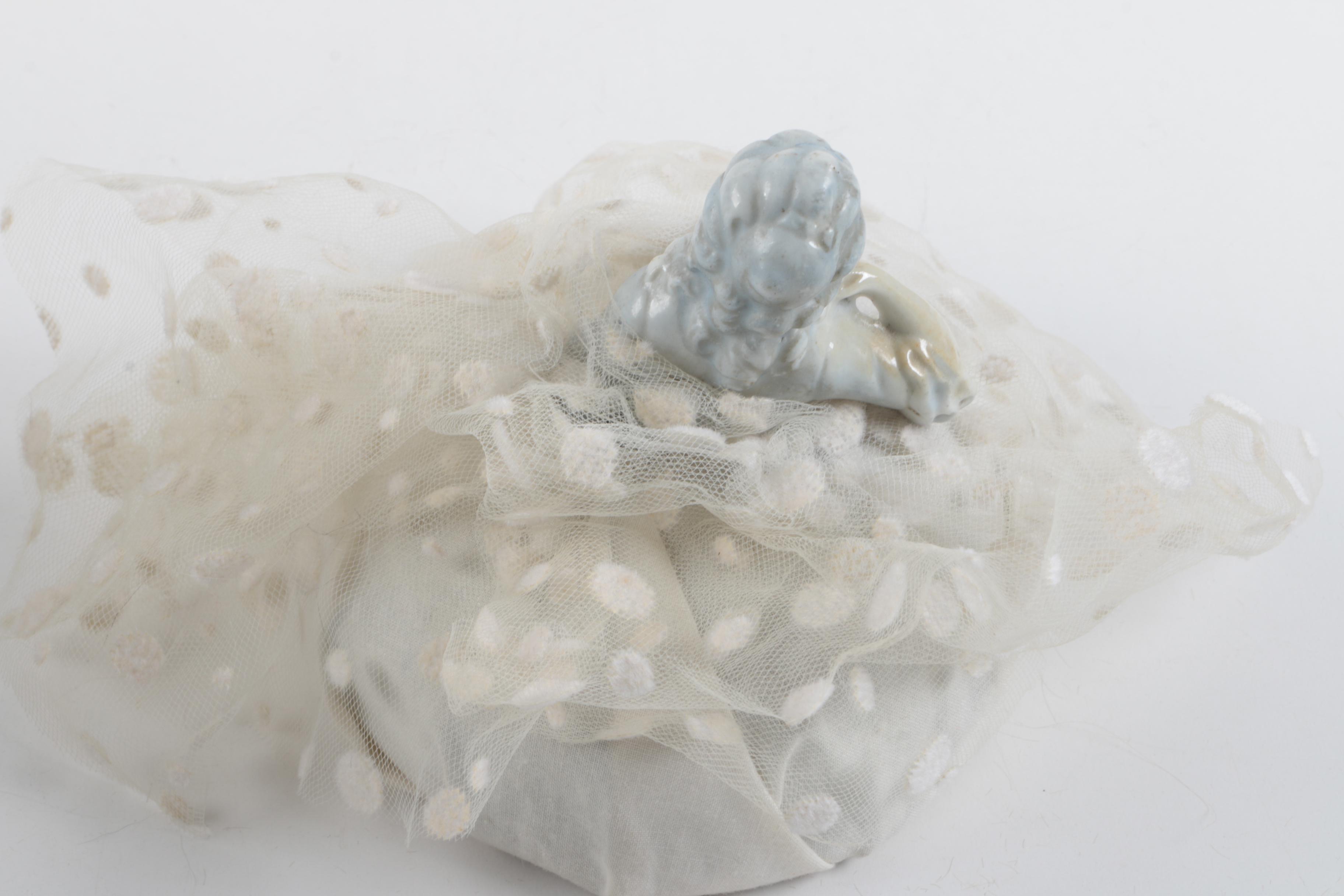 C. 1940s Imperial Composition Baby Doll with Vintage Porcelain Dolls