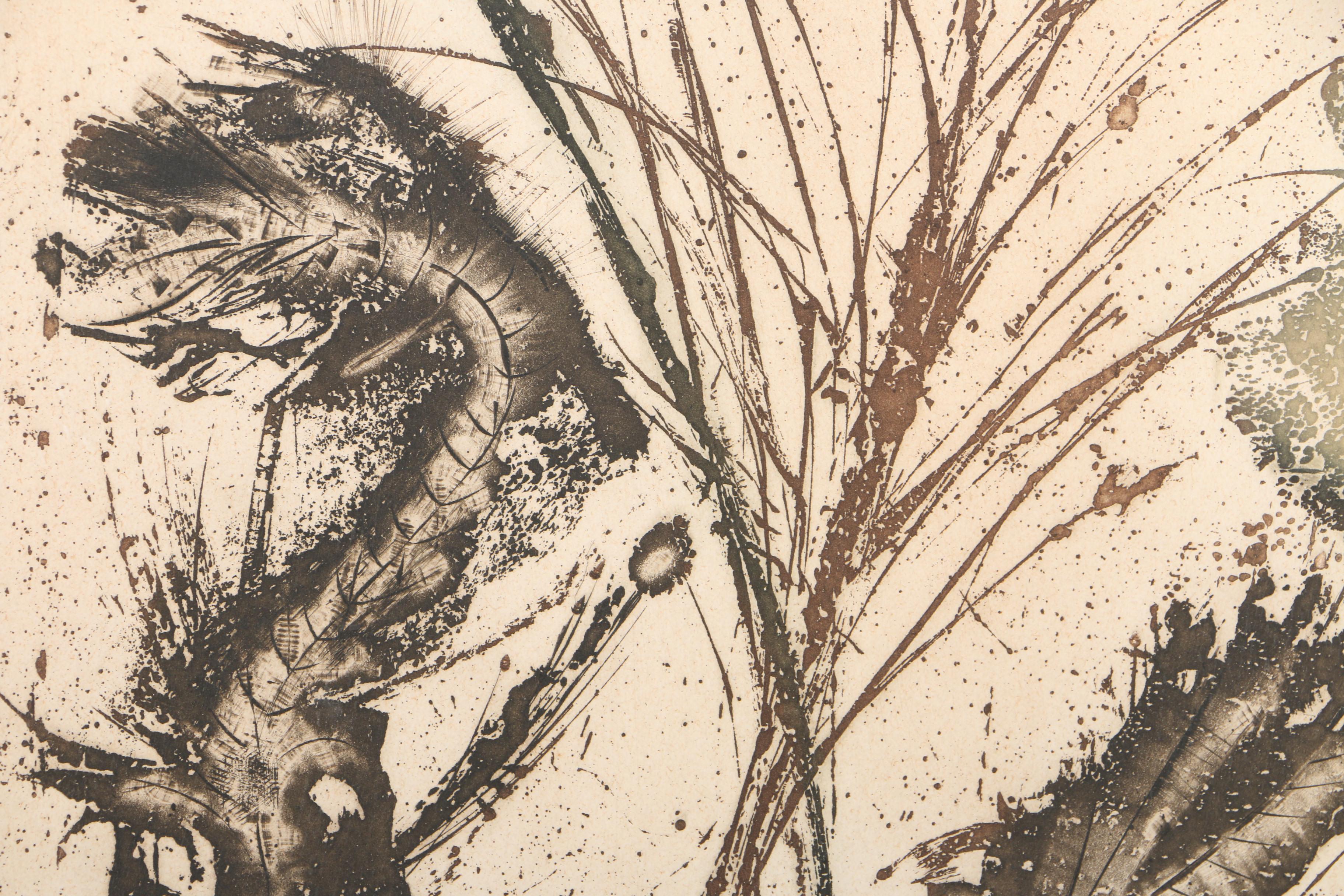 Limited Edition Intaglio Print on Paper "Le Lion"