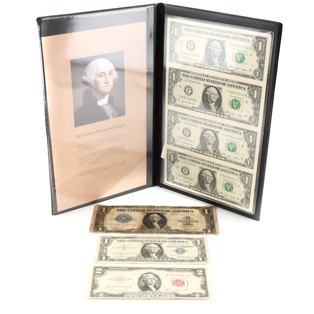 American Paper Currency Including Large Note