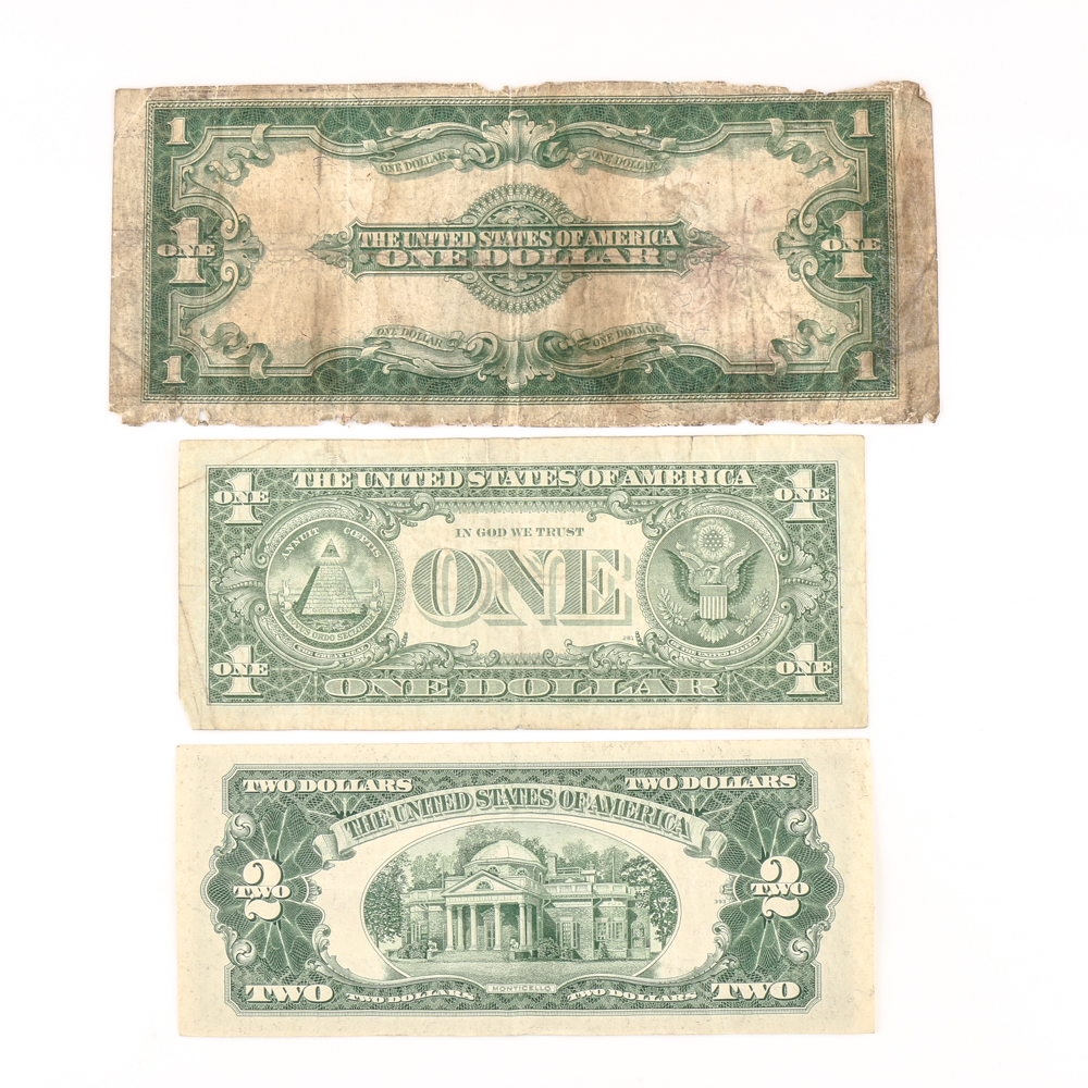 American Paper Currency Including Large Note