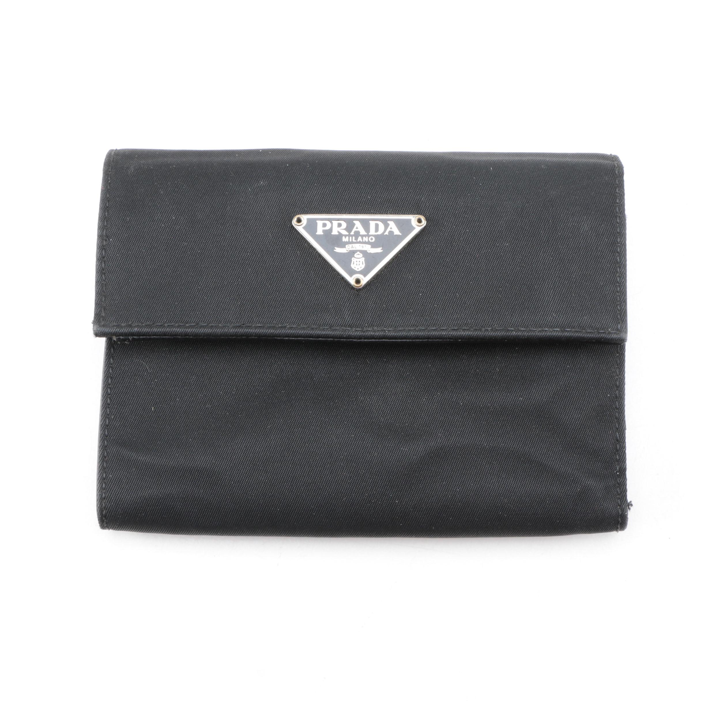 Prada Black Nylon Wallet