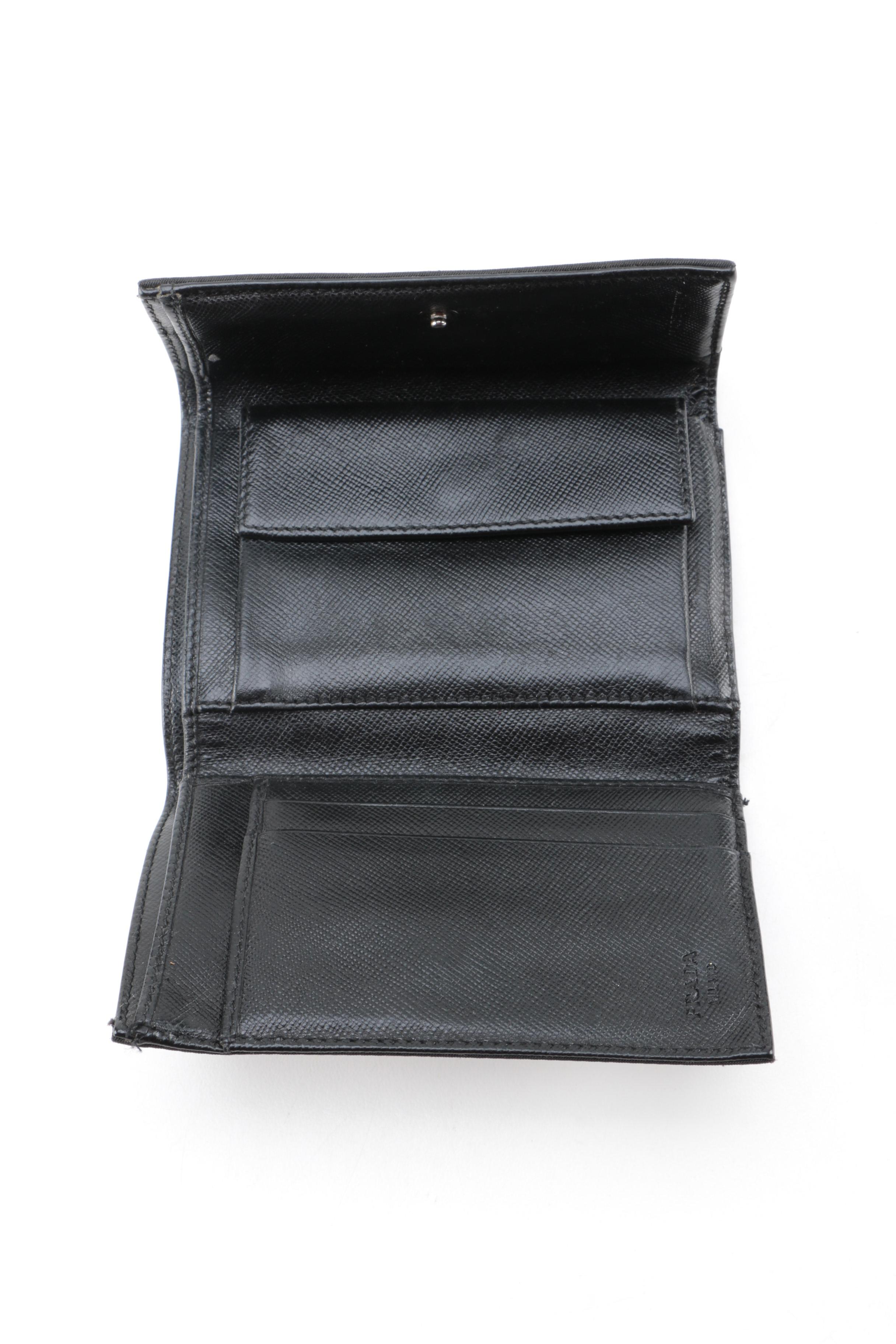 Prada Black Nylon Wallet