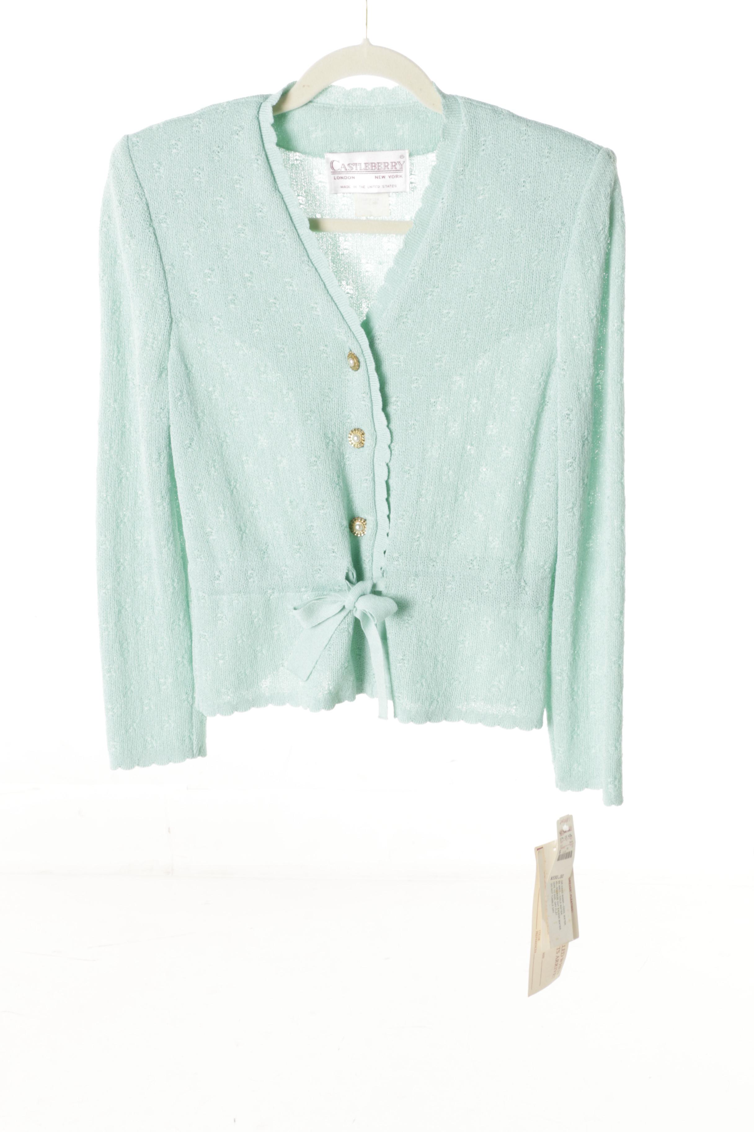 Women's Vintage Castleberry Knit Skirt Suits