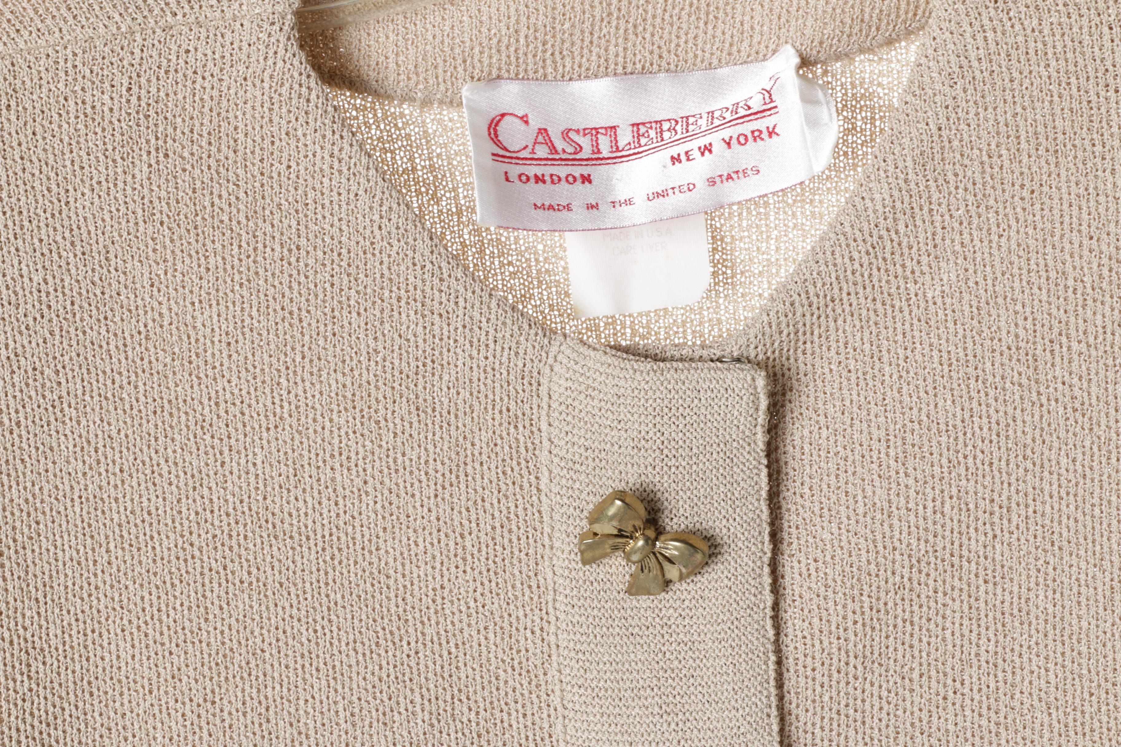 Women's Vintage Castleberry Knit Skirt Suits