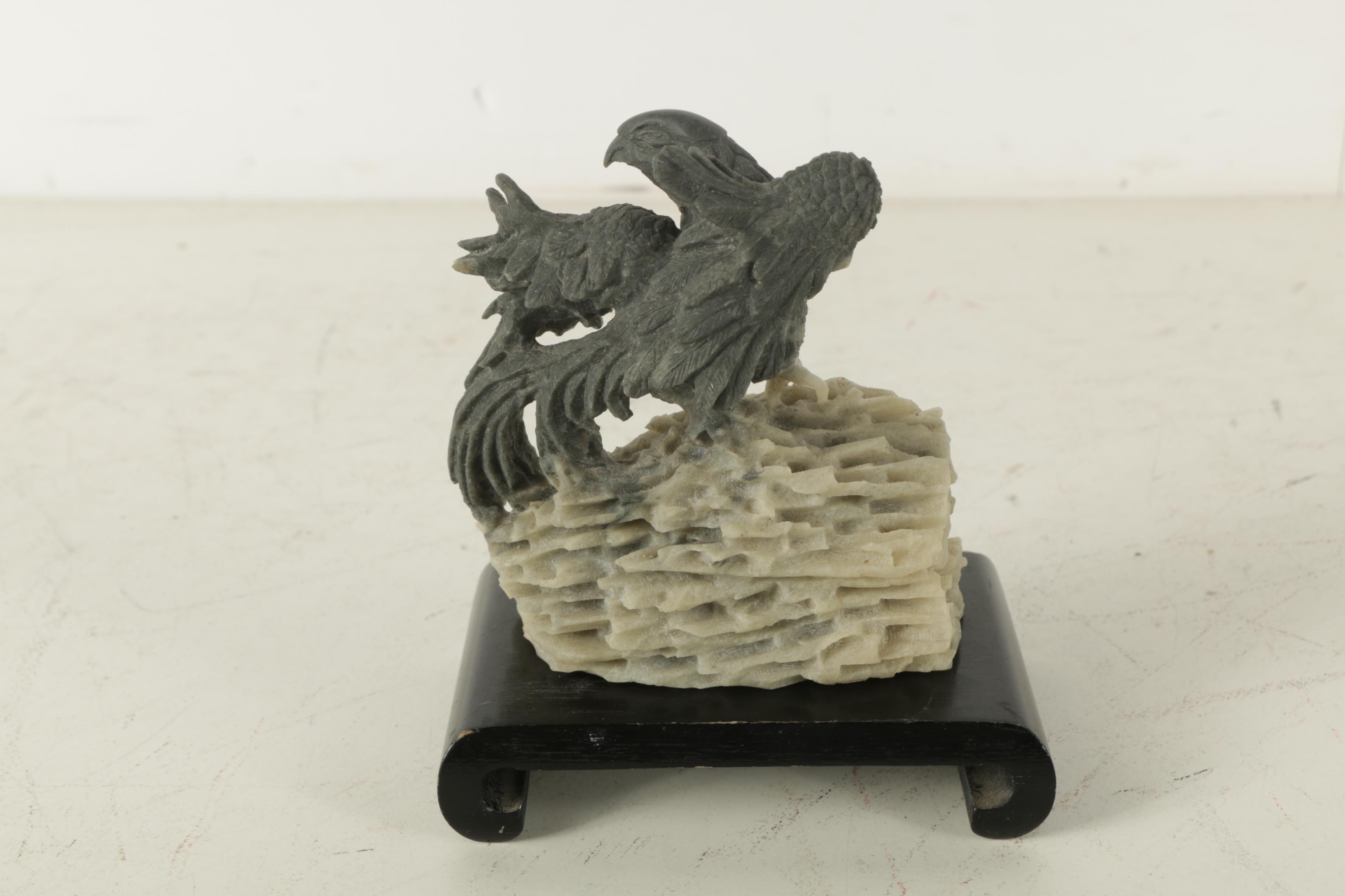 Japanese Soapstone Carving of Bird