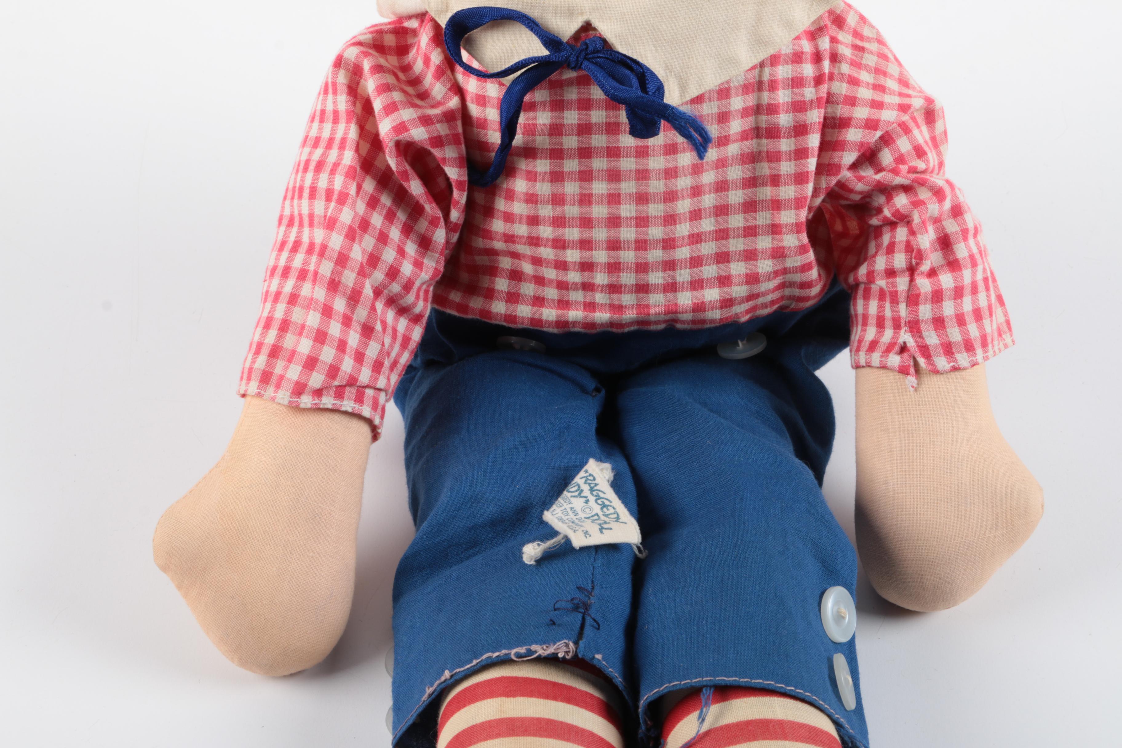 Vintage "Raggedy Ann" and "Andy" Dolls