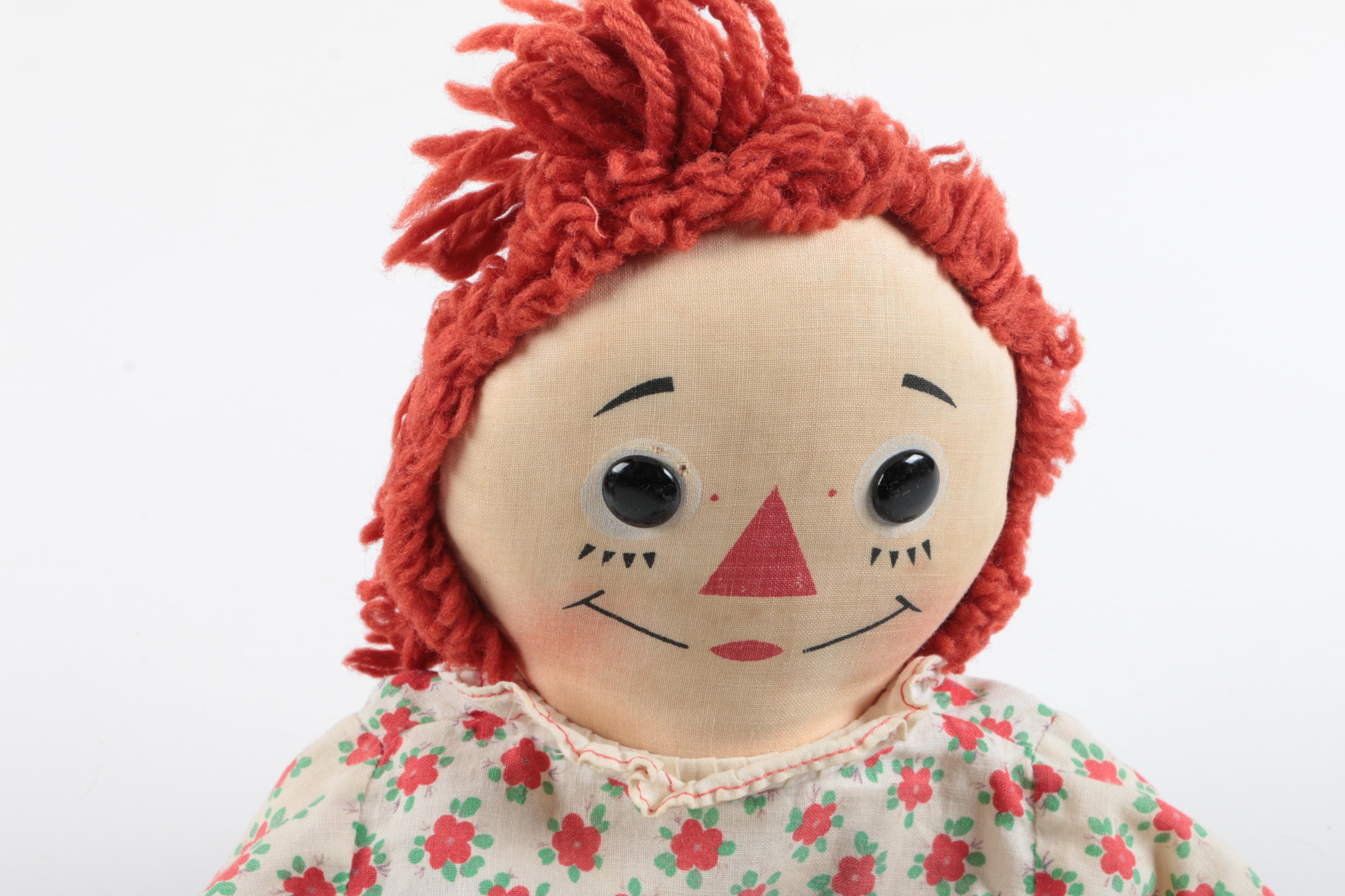 Vintage "Raggedy Ann" and "Andy" Dolls