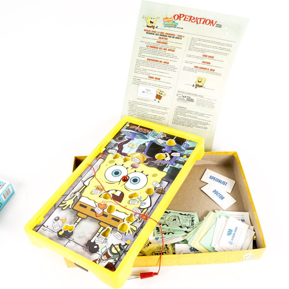Board Games Including "Operation: SpongeBob SquarePants Edition"