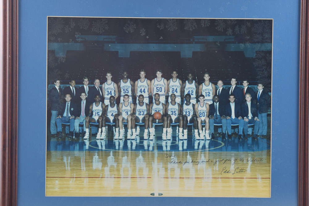 PRIORITY-Eddie Sutton Autographed UK Wildcats Team Photo