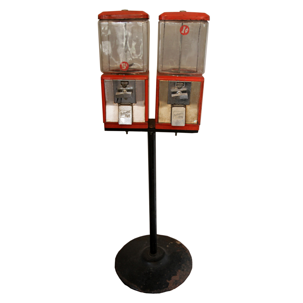 Vintage Double Gumball Machine by Northwestern