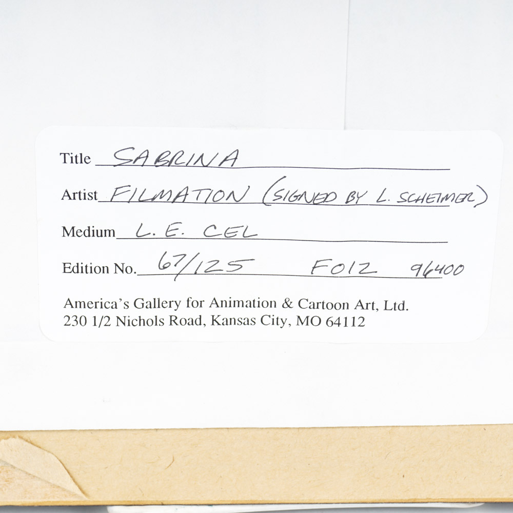 Lou Scheimer/Filmation Limited Edition "Sabrina the Teenage Witch" Animation Cel