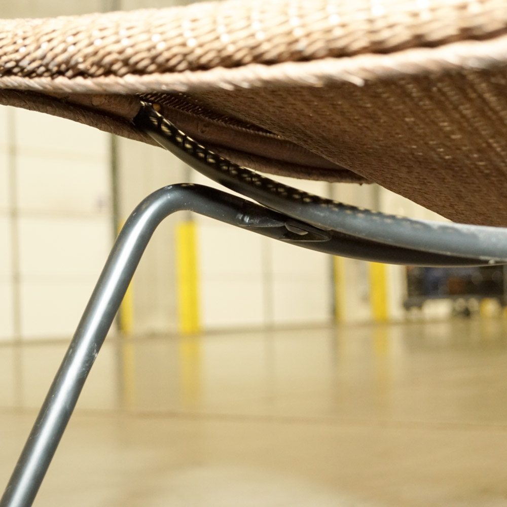 Contemporary Metal Frame Wicker Chair by IKEA