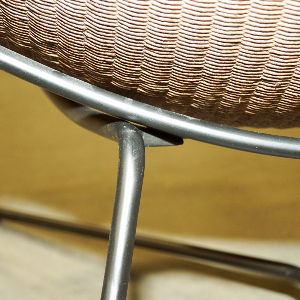 Contemporary Metal Frame Wicker Chair by IKEA