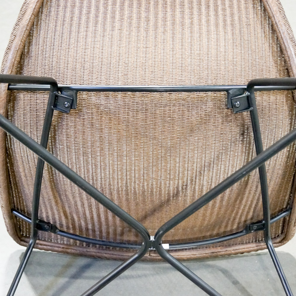 Contemporary Metal Frame Wicker Chair by IKEA