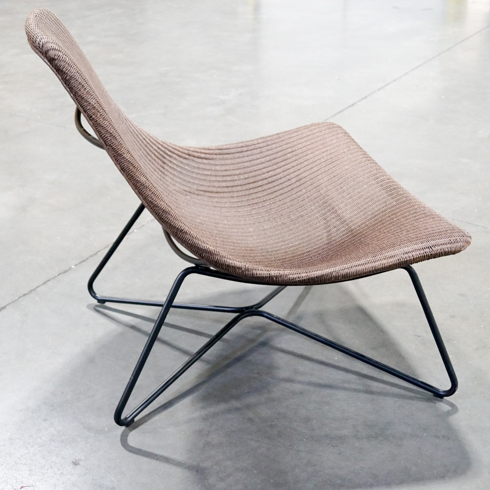 Contemporary Metal Frame Wicker Chair by IKEA