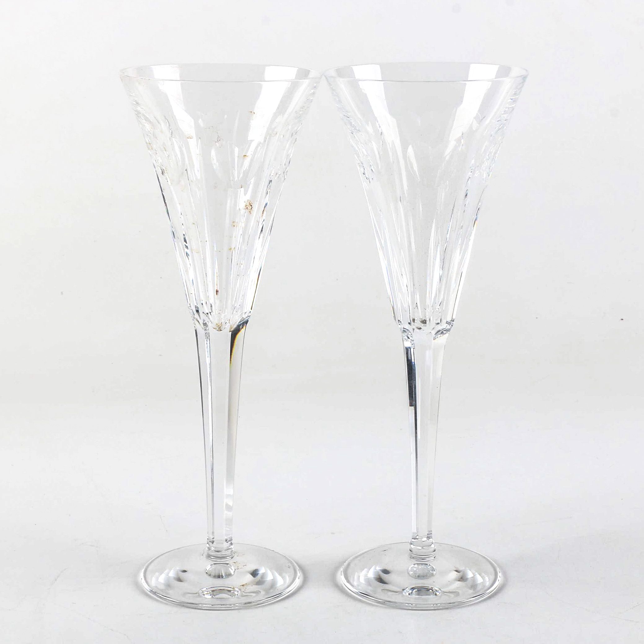 Waterford Crystal "Millennium Collection" "Love" Champagne Flutes