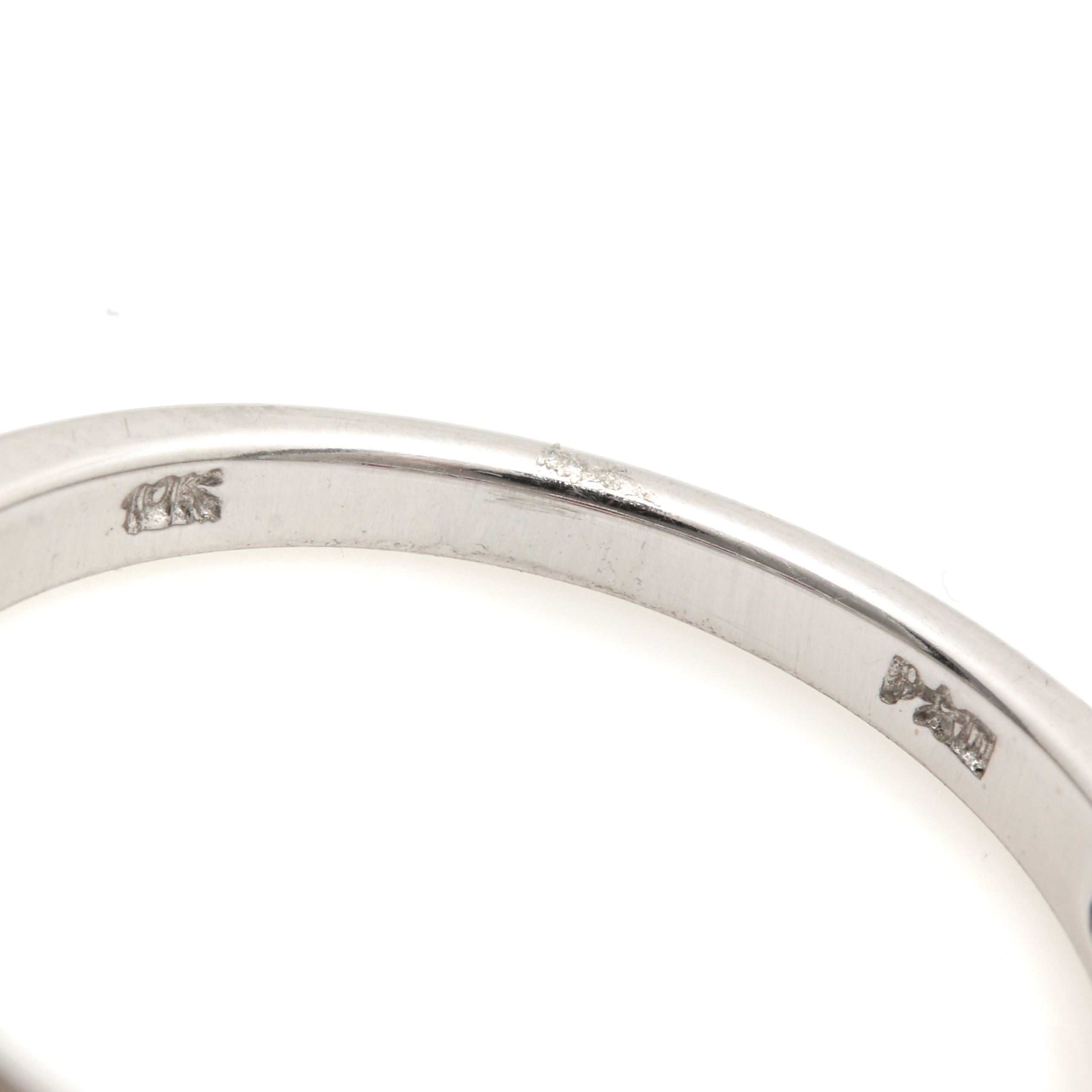 10K White Gold Ruby and White Sapphire Ring