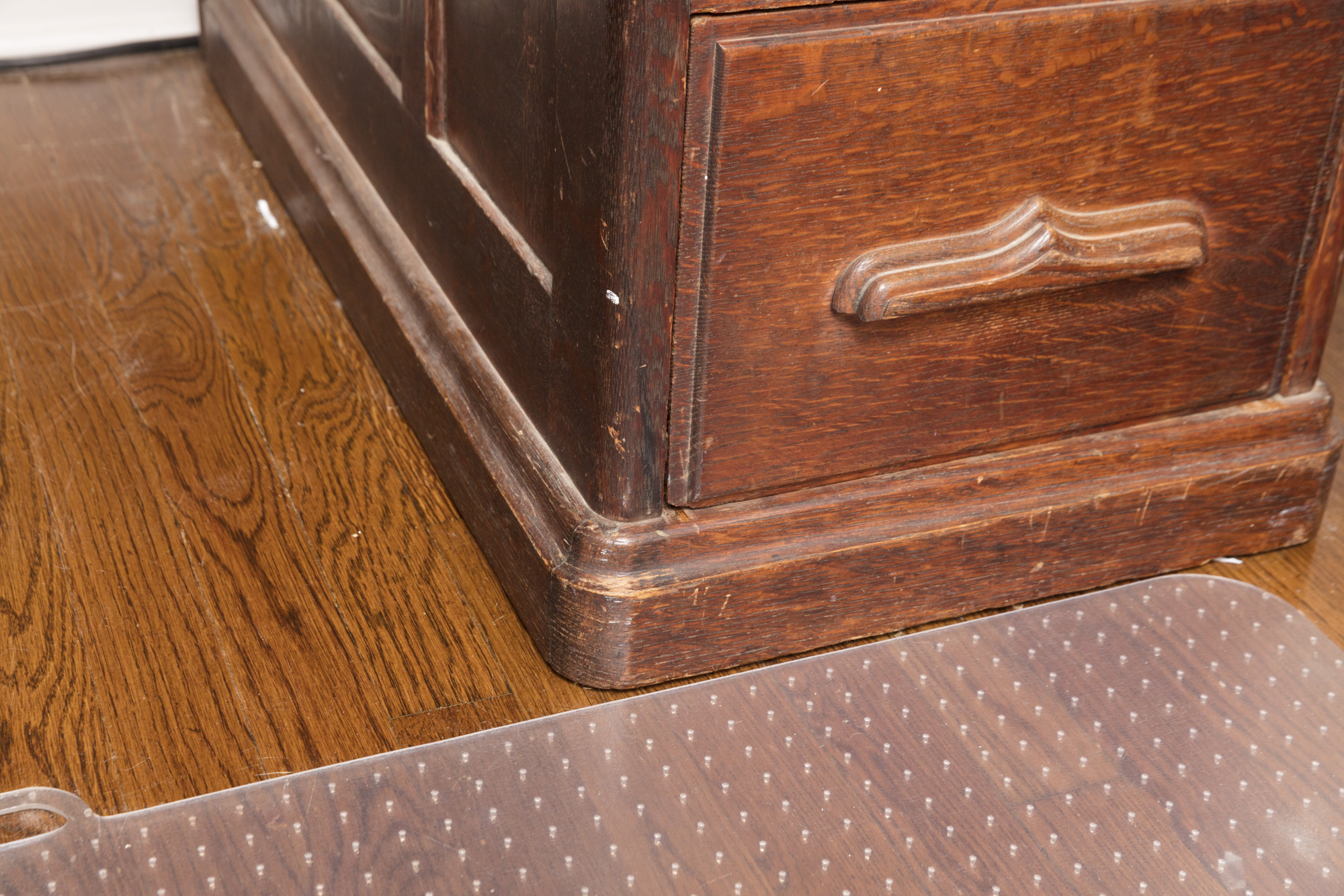 Oak Roll Top Double Pedestal Desk by Rand & Leopold Desk Company