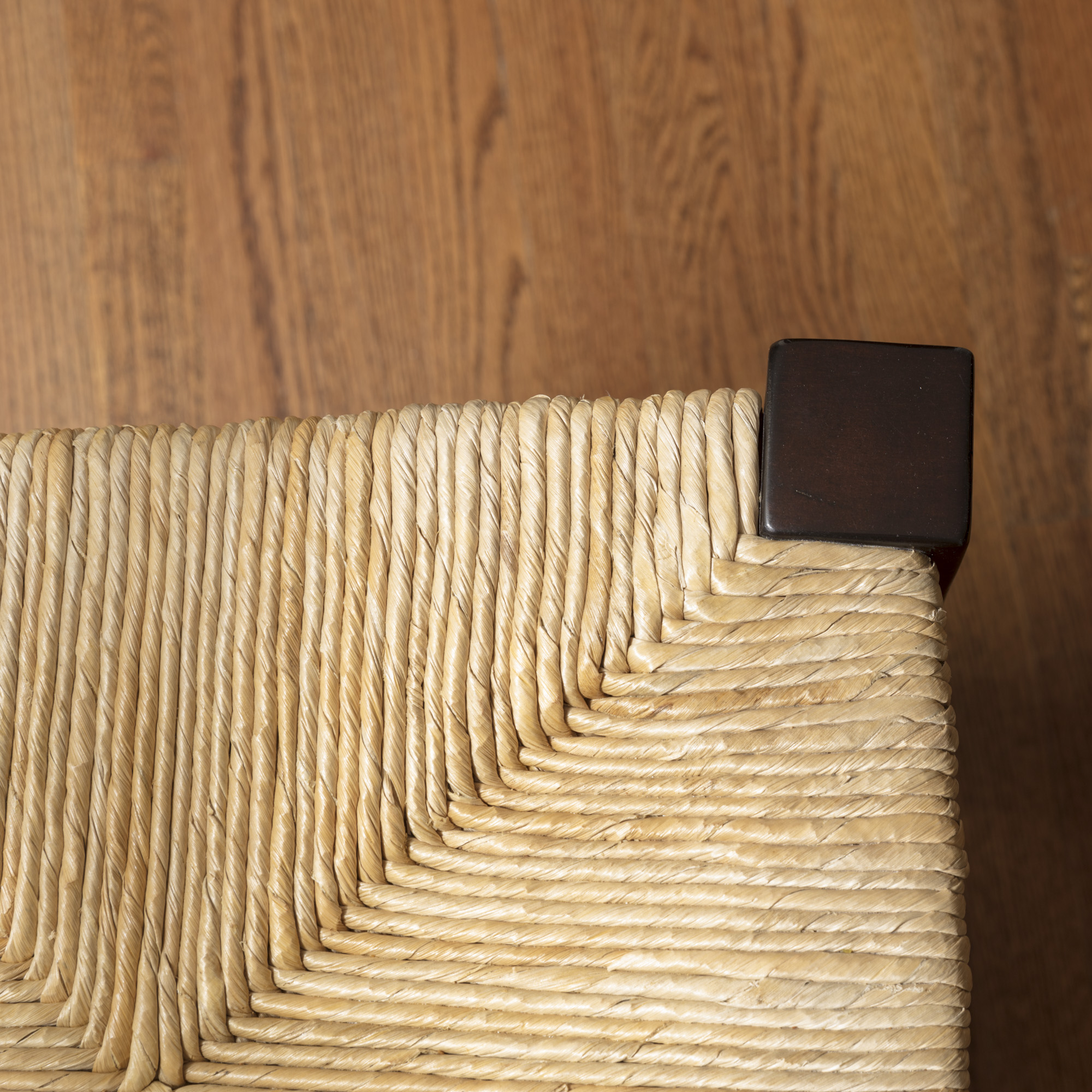 Pottery Barn "Montego" Mahogany Dining Table with Rush Seat Chairs and Stools