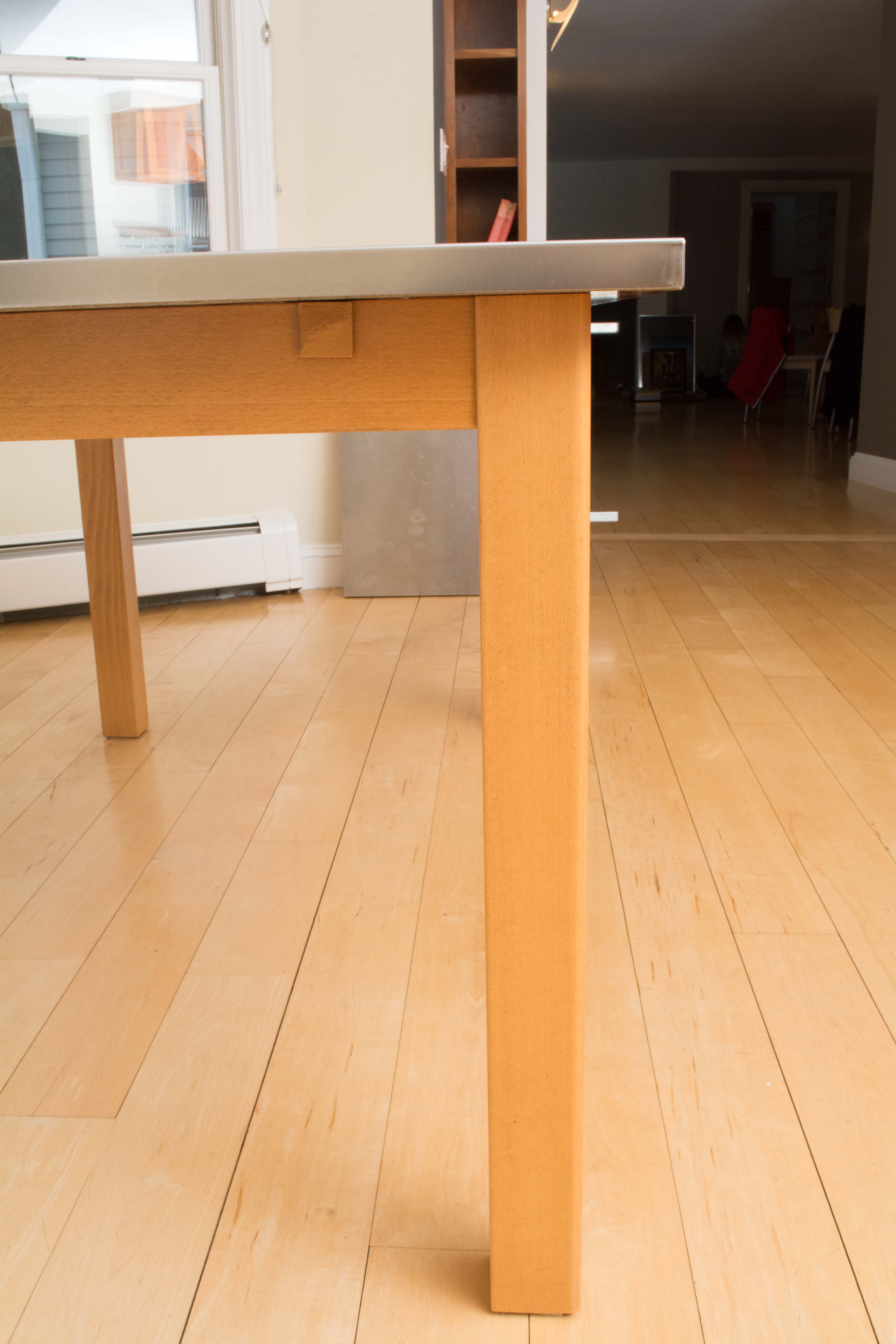 Pottery Barn Metal Top Dining Table