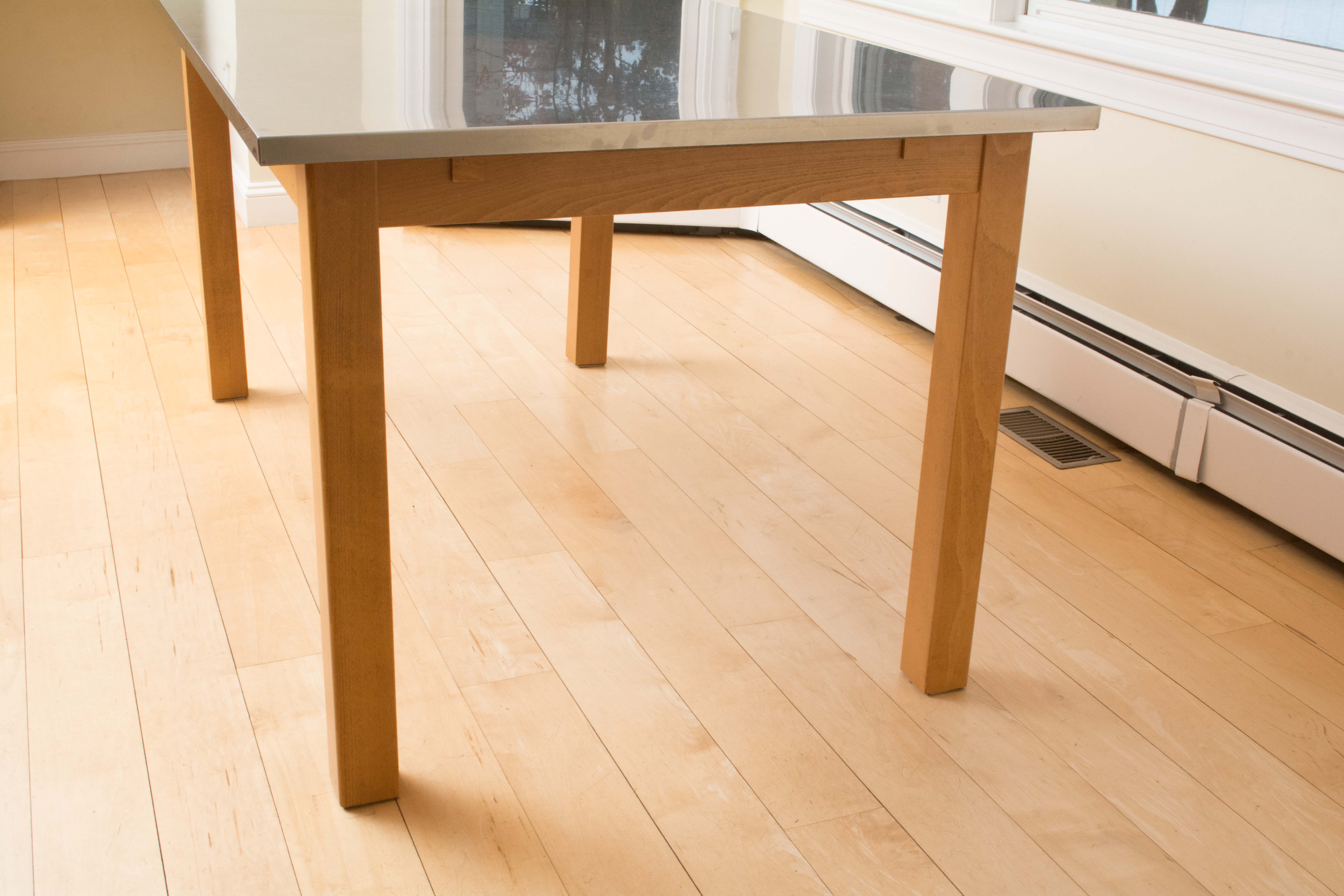 Pottery Barn Metal Top Dining Table