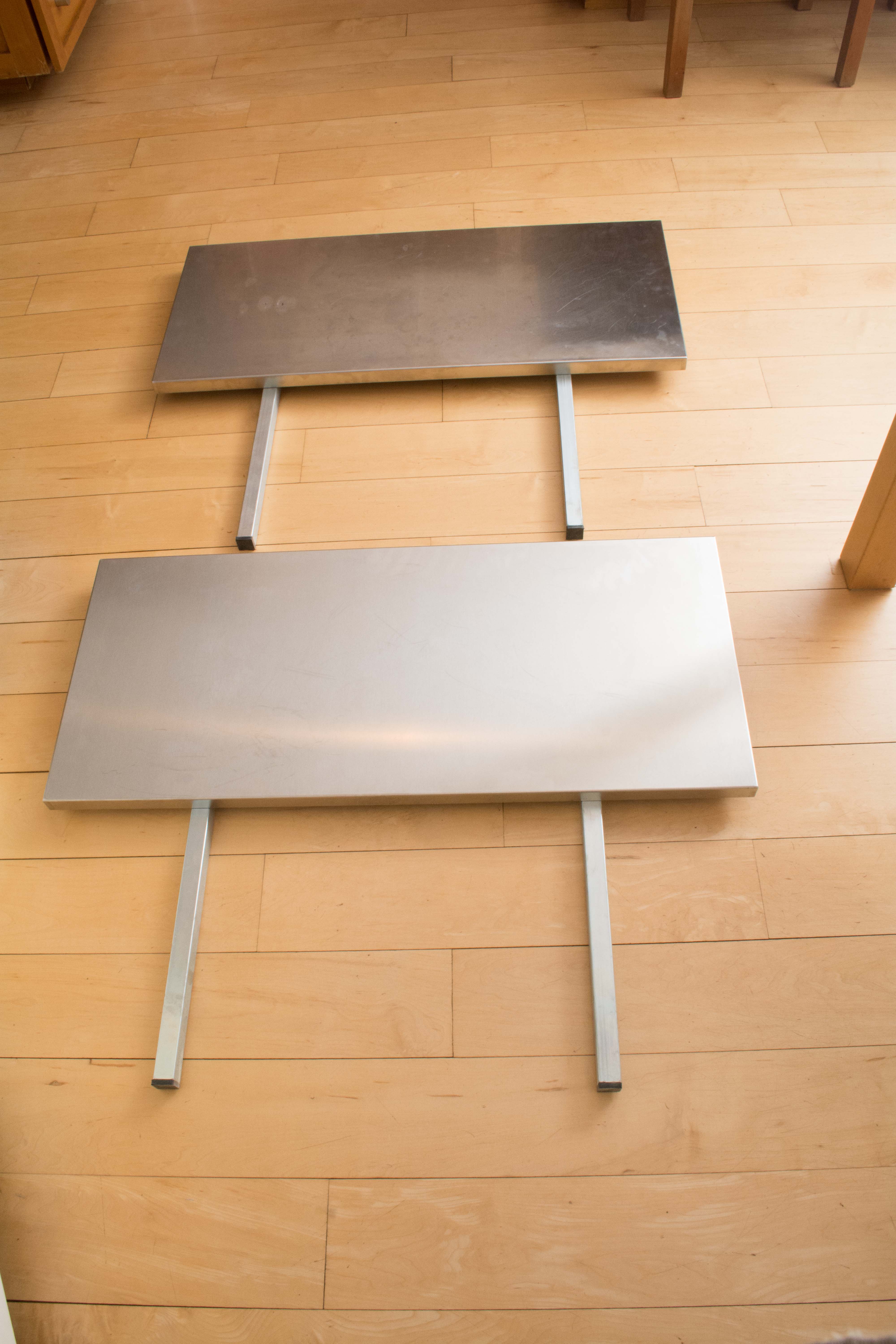 Pottery Barn Metal Top Dining Table