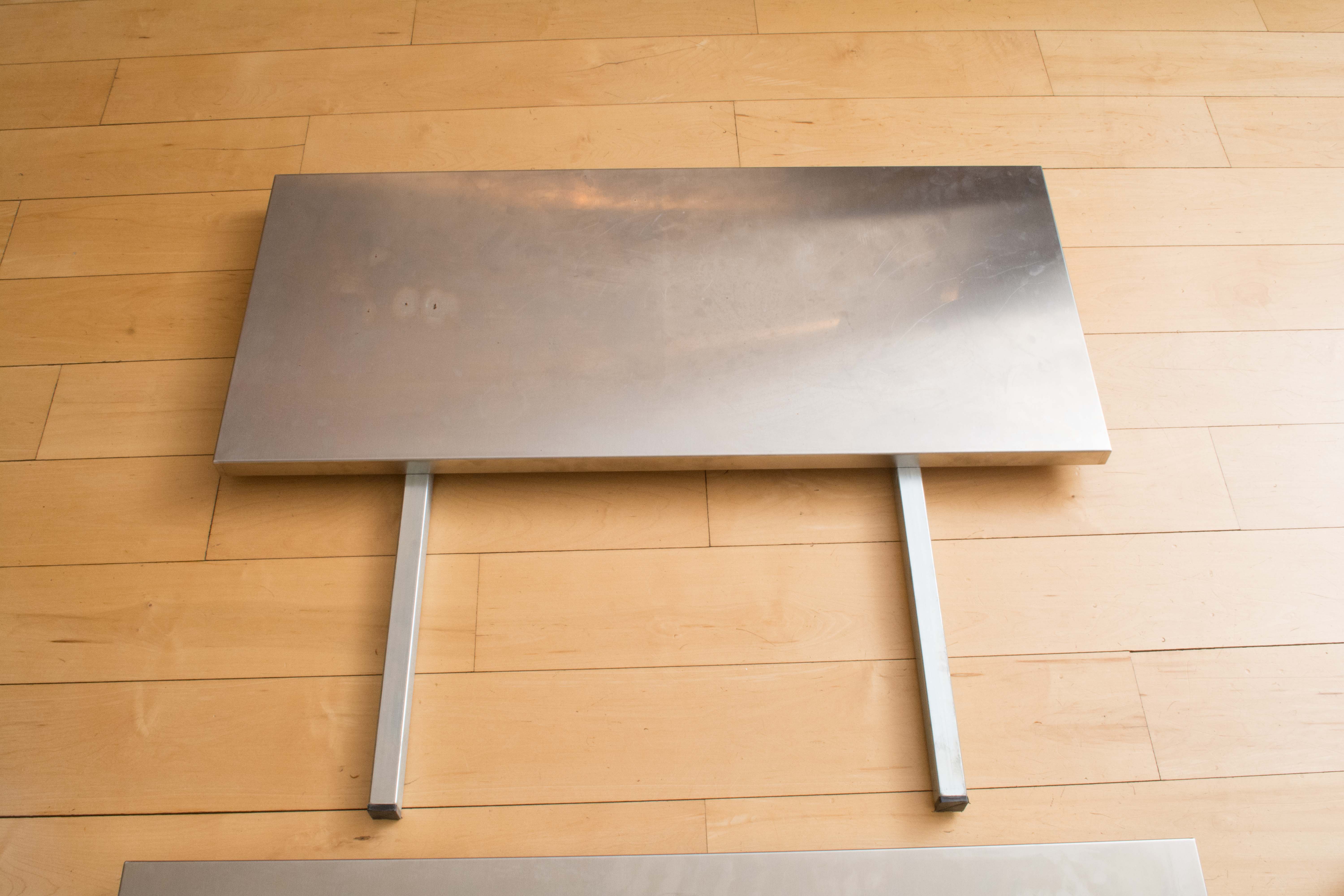 Pottery Barn Metal Top Dining Table