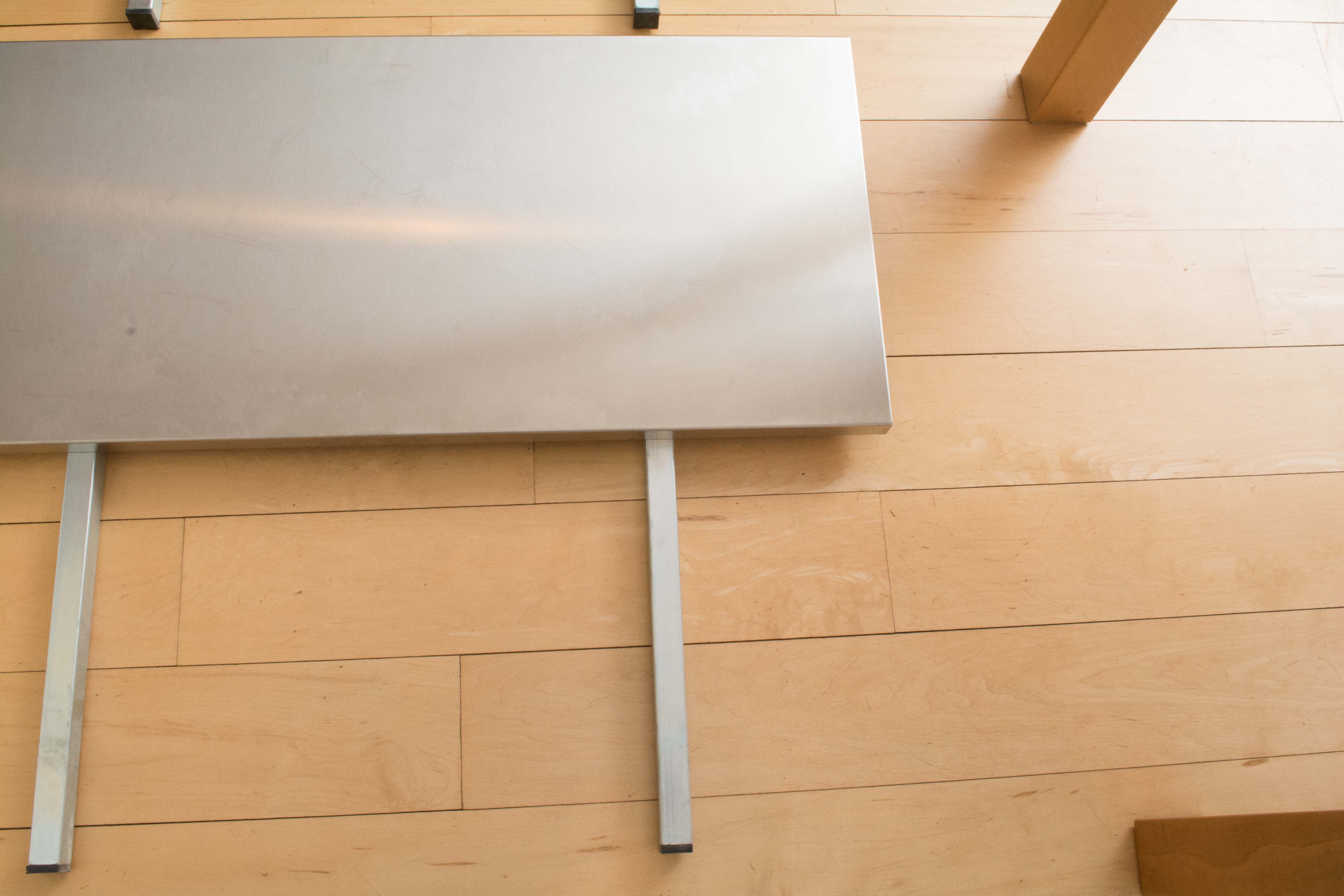 Pottery Barn Metal Top Dining Table