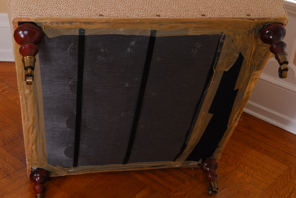 Tufted Corner Chair with Ottoman