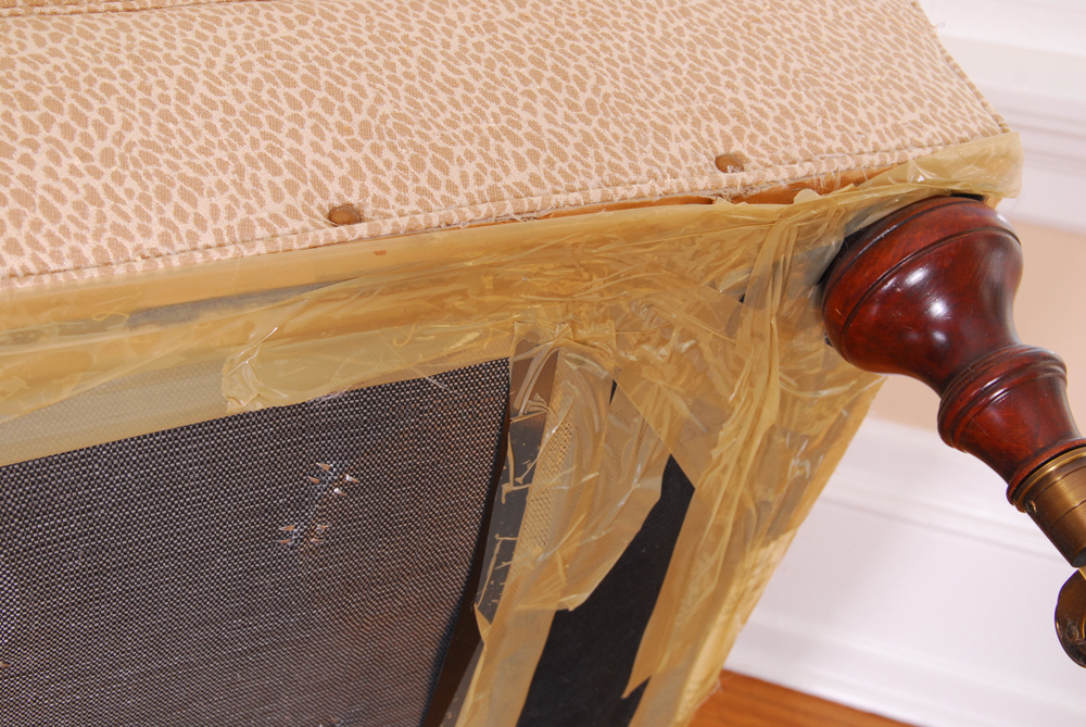 Tufted Corner Chair with Ottoman