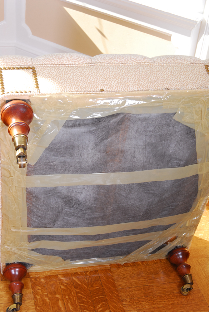 Tufted Corner Chair with Ottoman