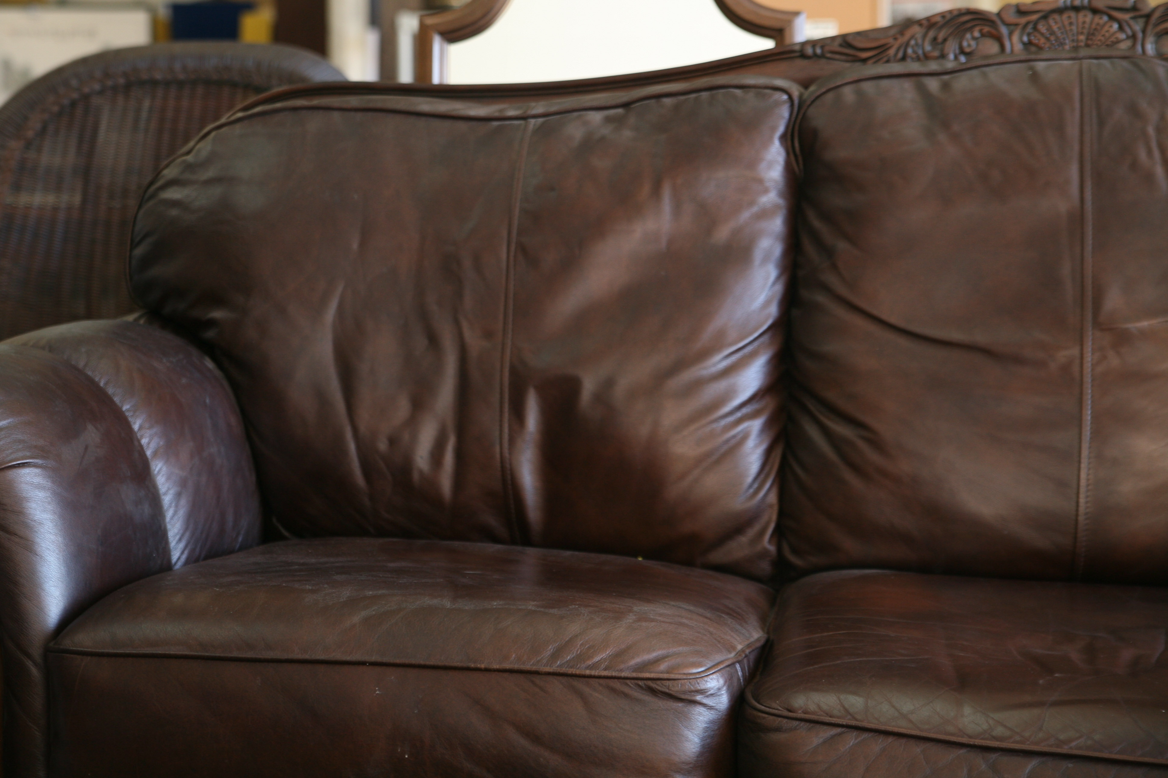 Victorian Styled Leather Sofa by Ashley Furniture