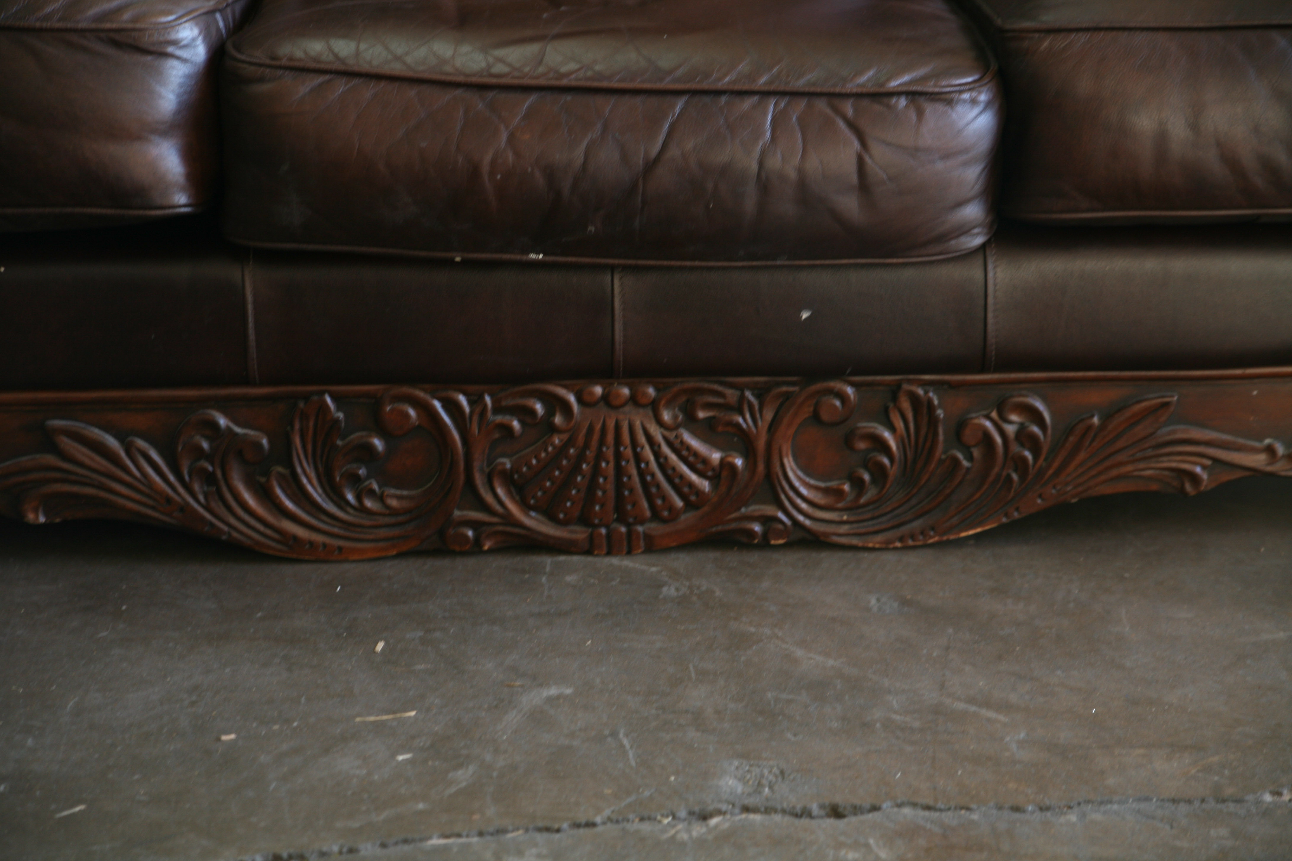 Victorian Styled Leather Sofa by Ashley Furniture