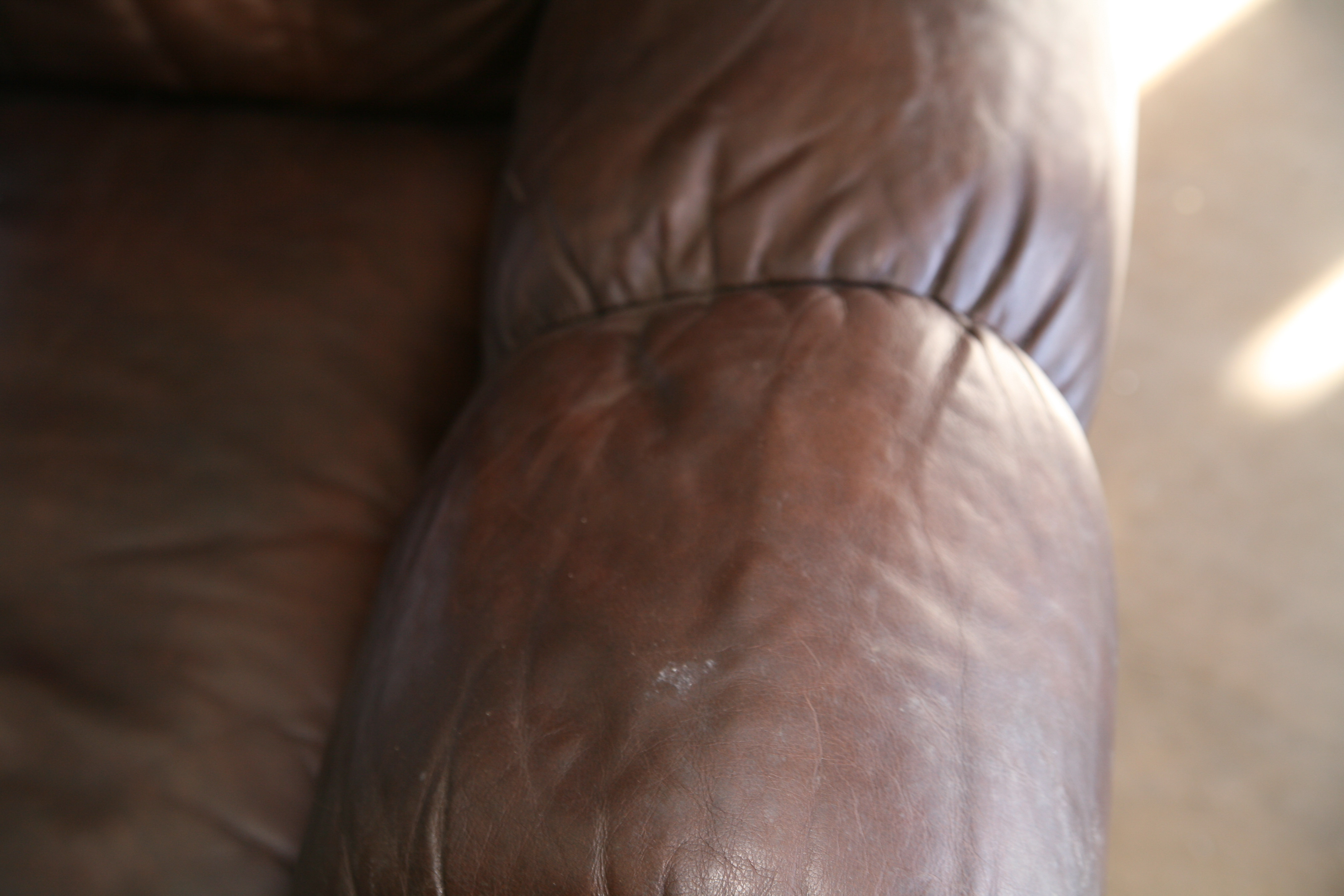 Victorian Styled Leather Sofa by Ashley Furniture