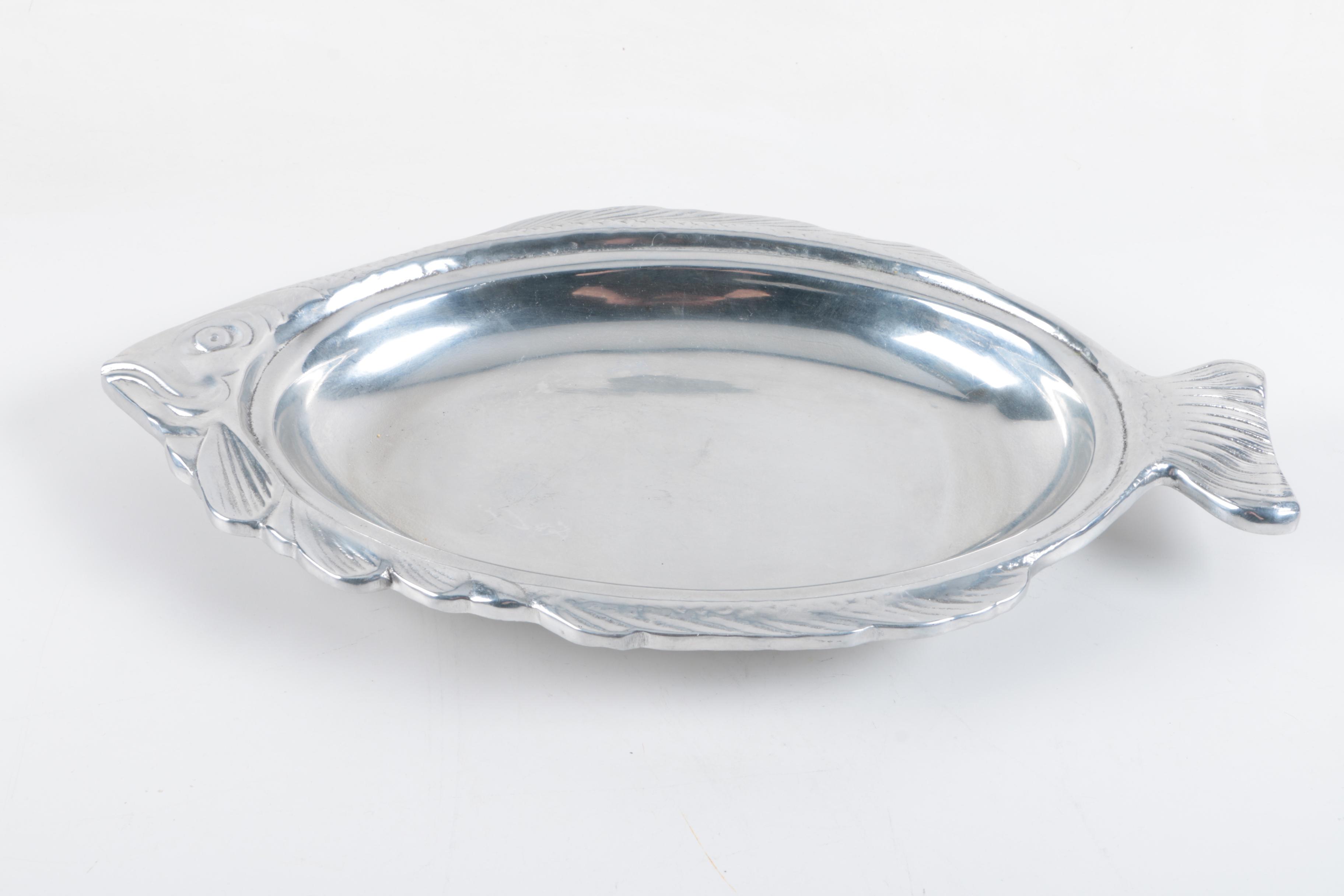 Chrome Metal Trays and Bowls
