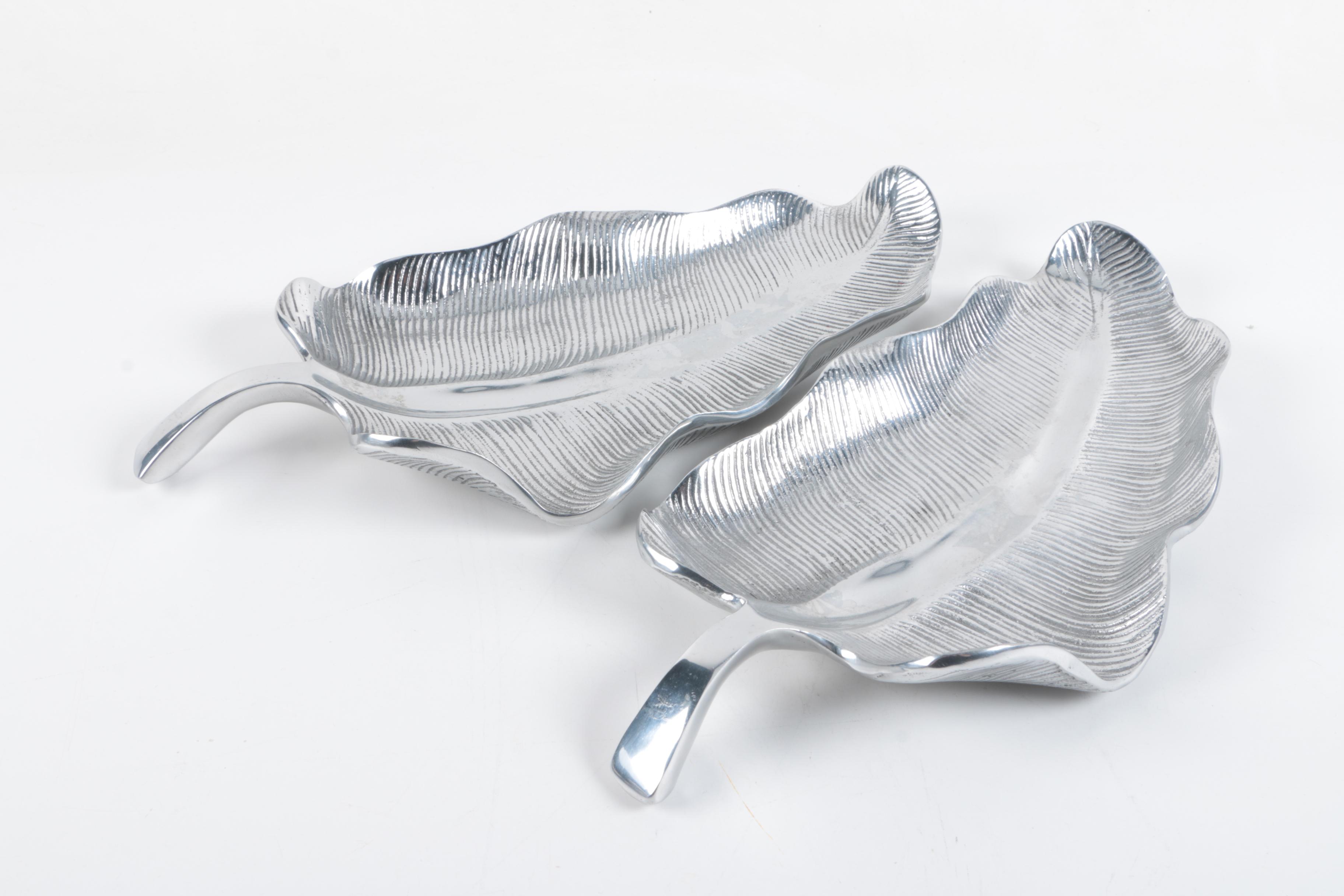 Chrome Metal Trays and Bowls