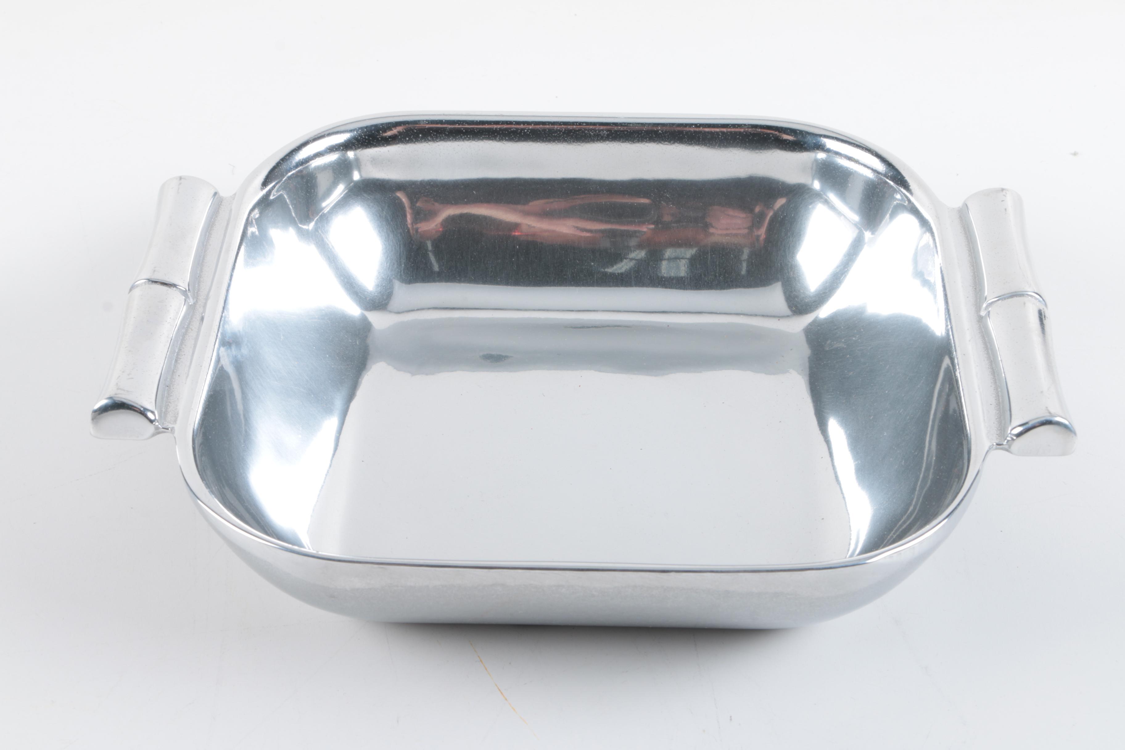 Chrome Metal Trays and Bowls
